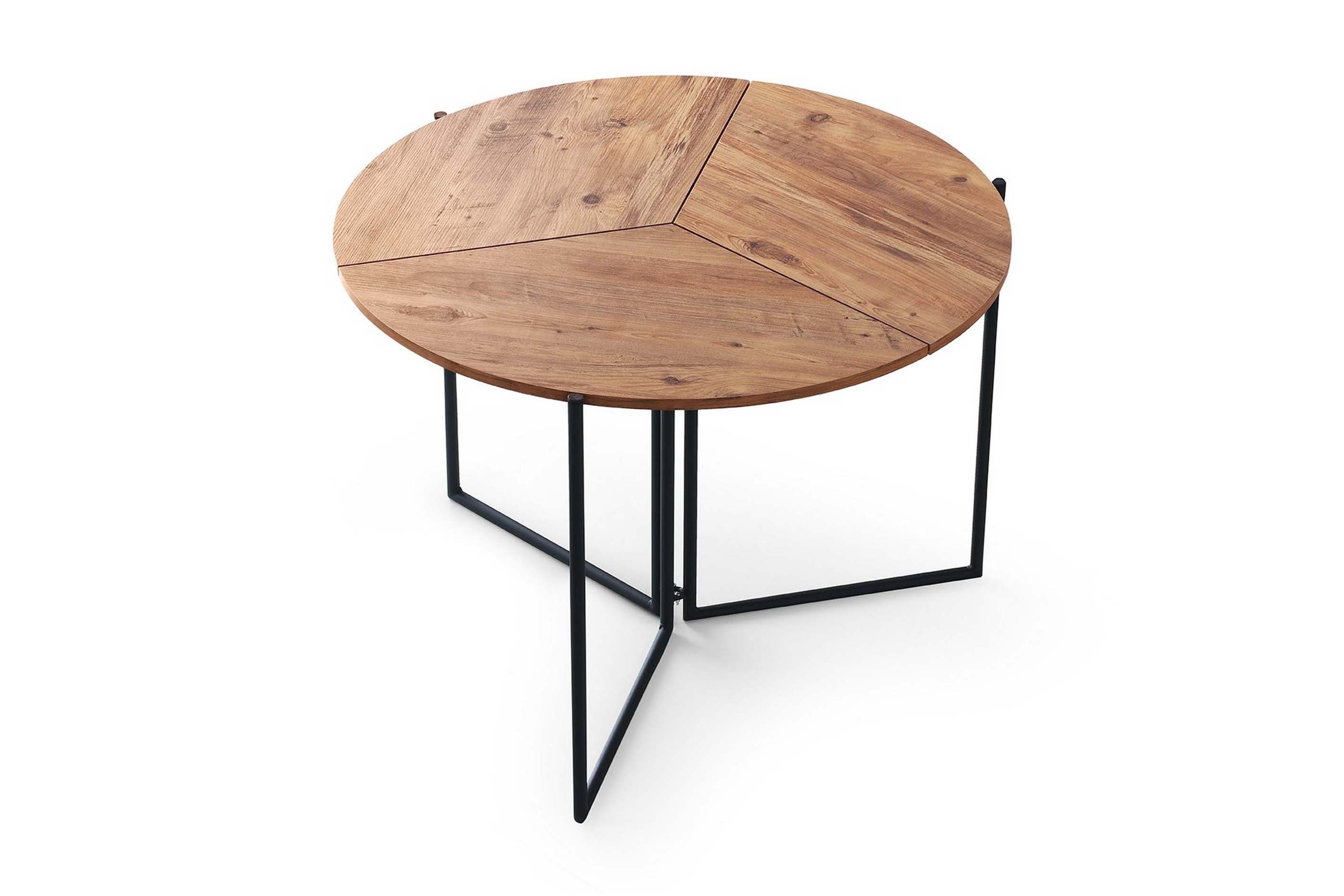 Matbord Yaprak 100 cm Natur/Svart