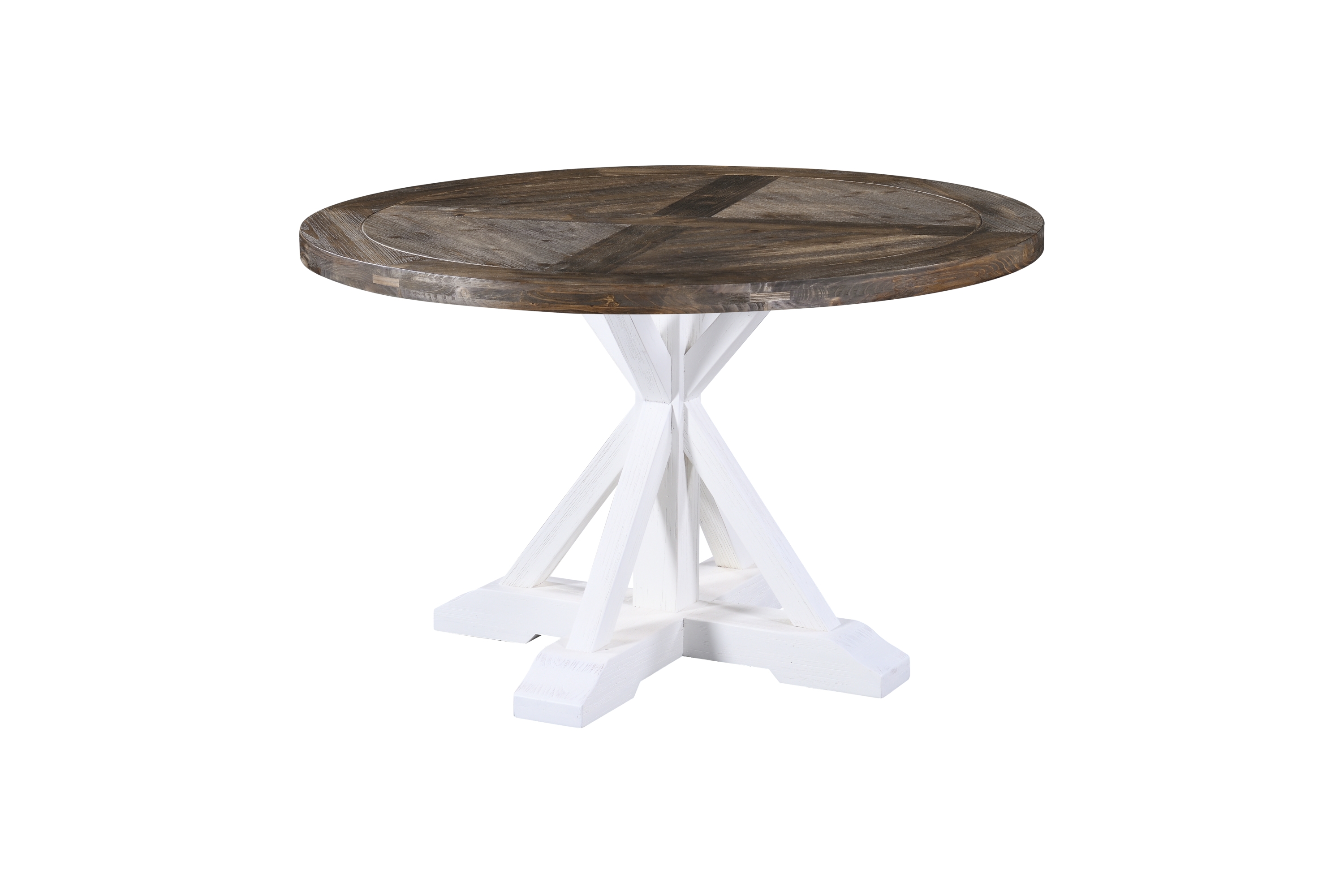 Matbord Yorkshire 120 cm Runt Natur/Vit