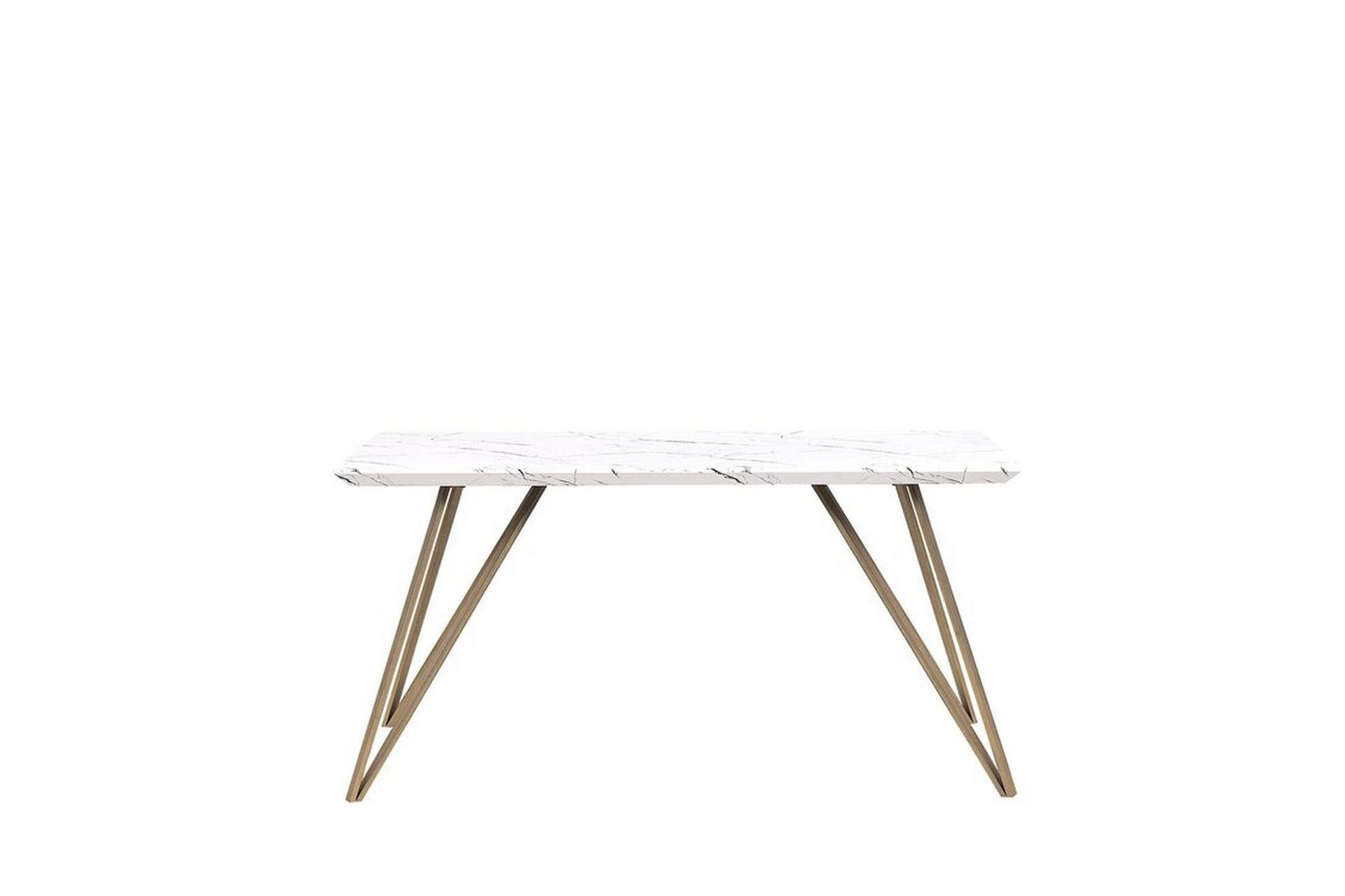 Molden Matbord 150 cm - Vit/Guld