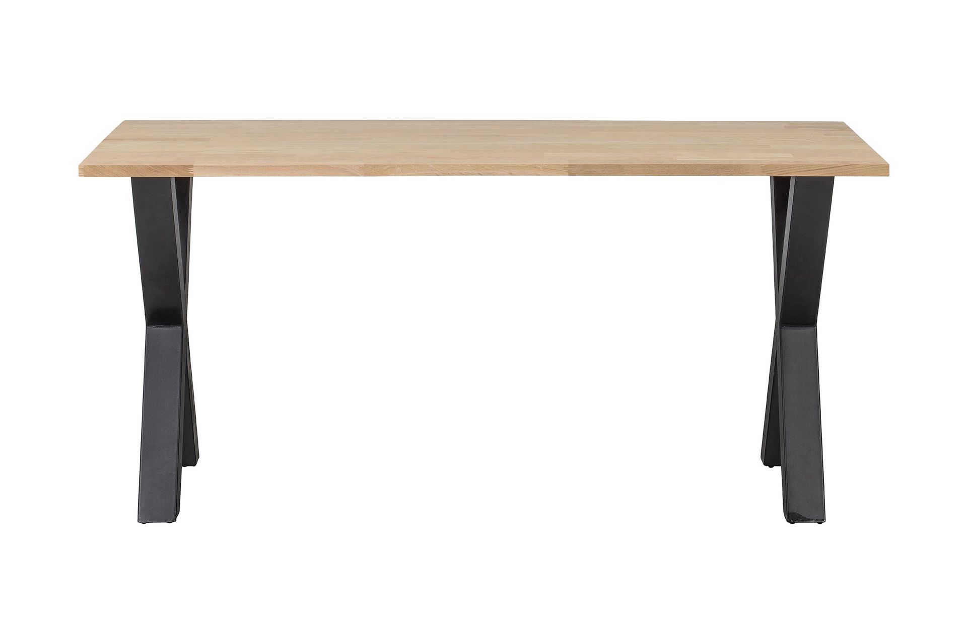 Tablo Matbord X-Formade Ben 160 cm Obehandlat - Ek/Svart