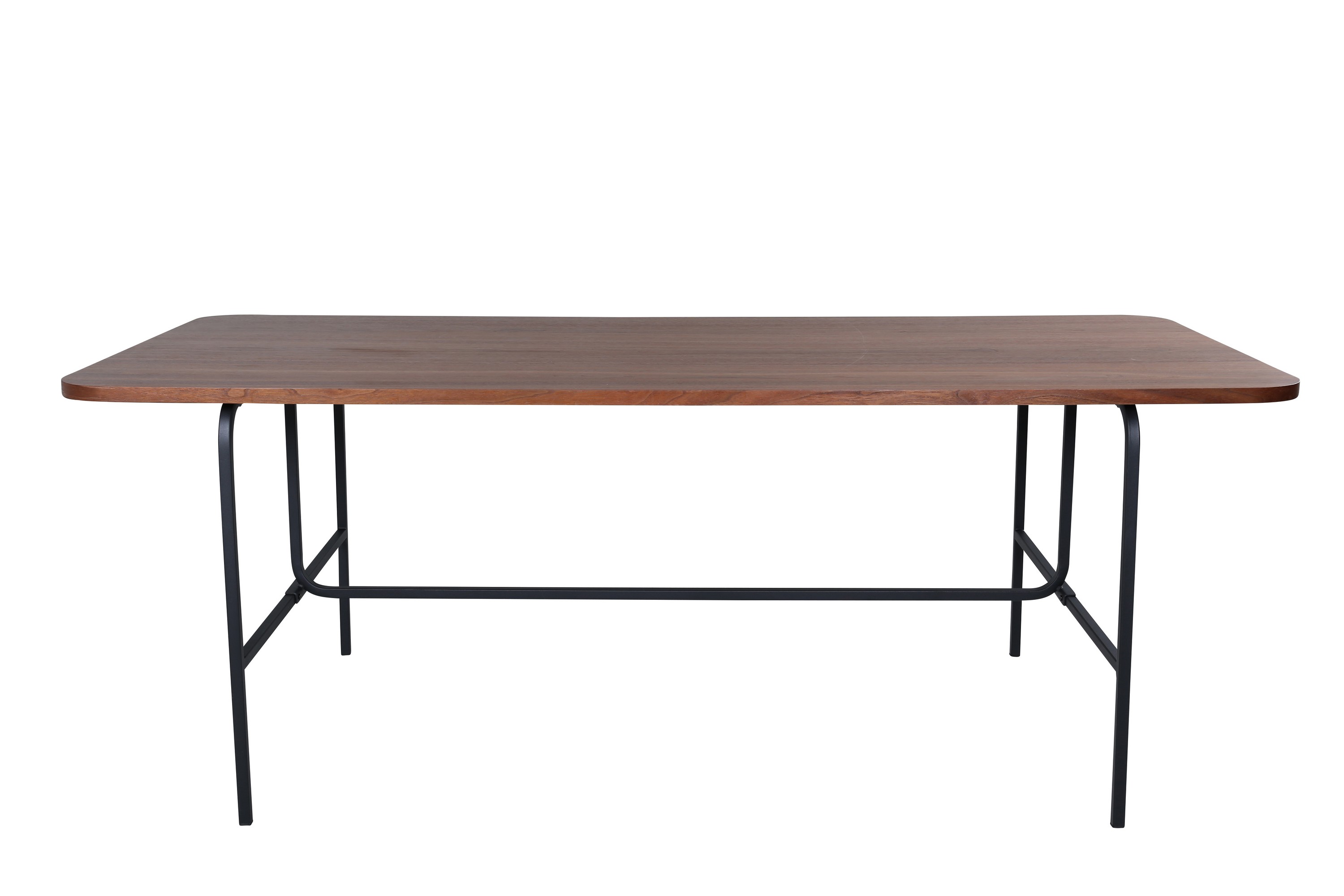 Uno Matbord 200 cm Valnötsbrun/Svart