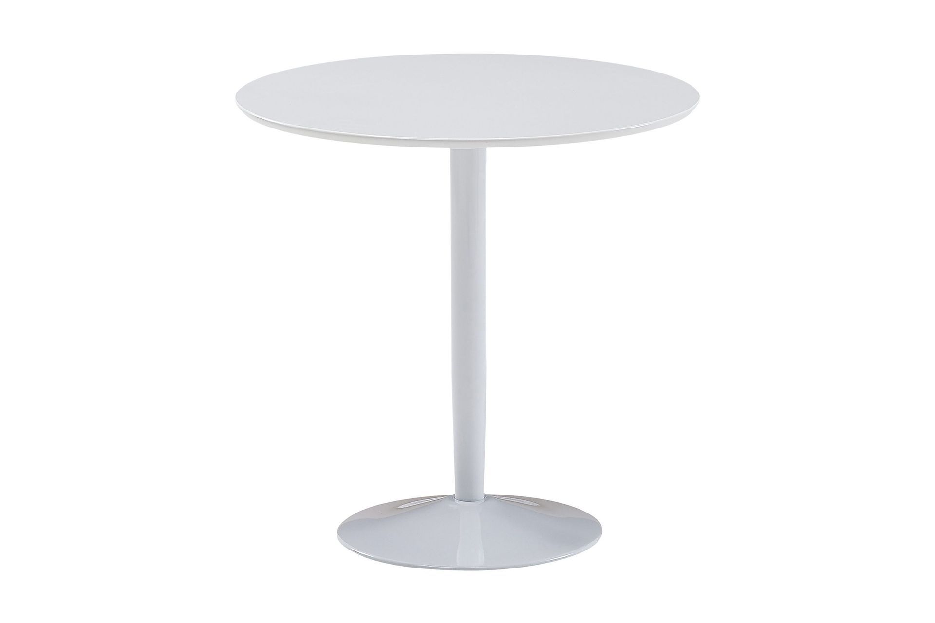 Wilhem Litet Runt Matbord 80 cm i M&aring;lad MDF - Vit