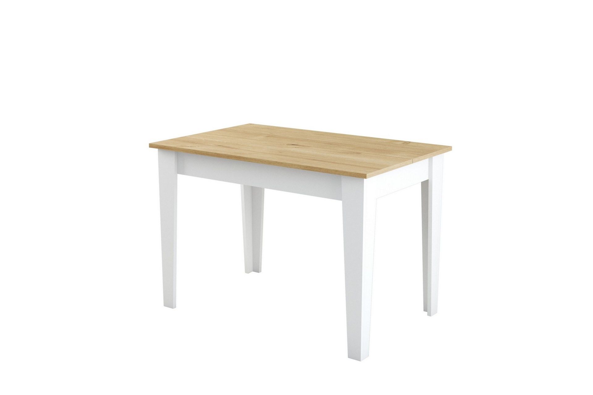 levents matbord 110x72 cm vit/brun - hanah home