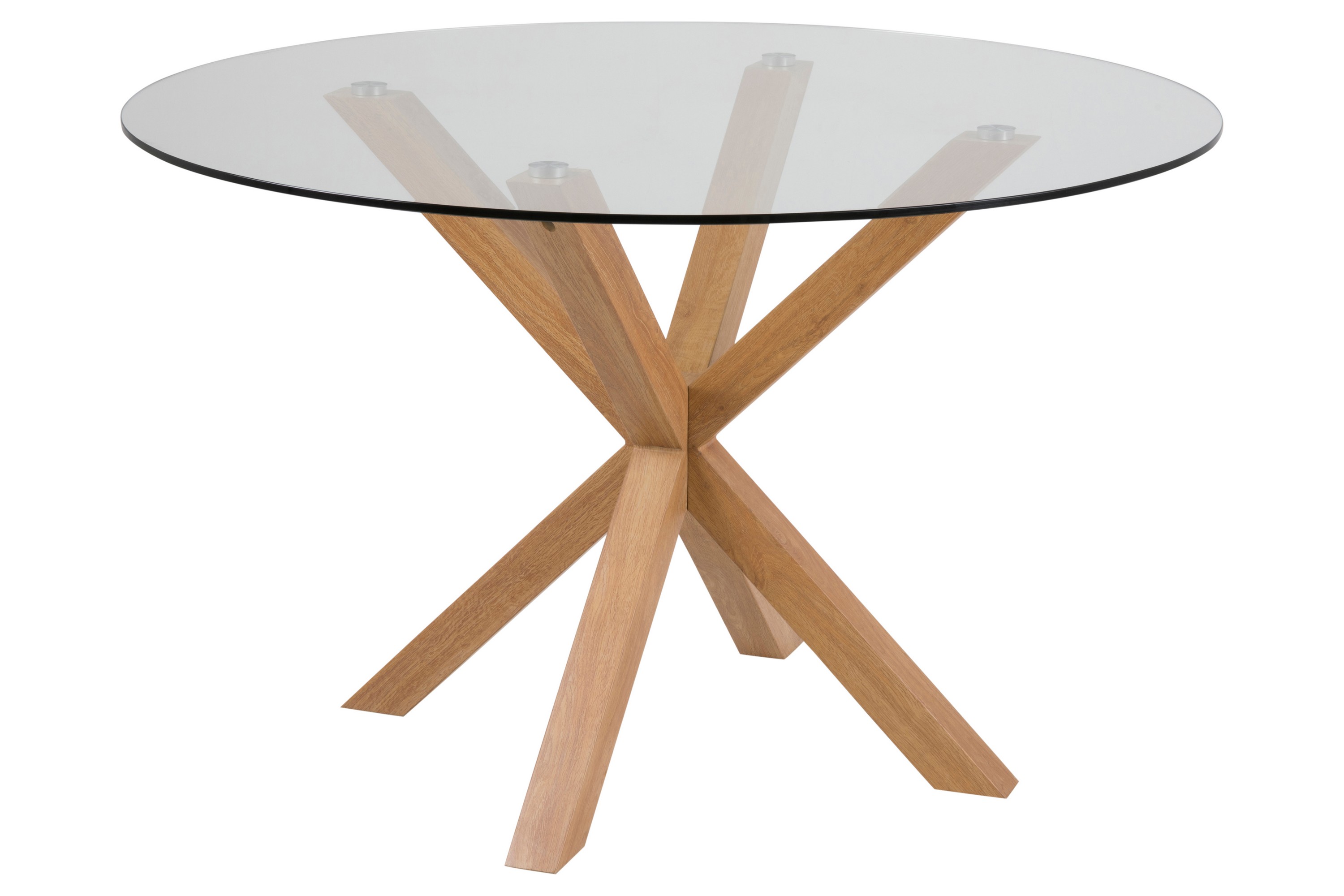 Matbord Matysik 119 cm Rund Transparent