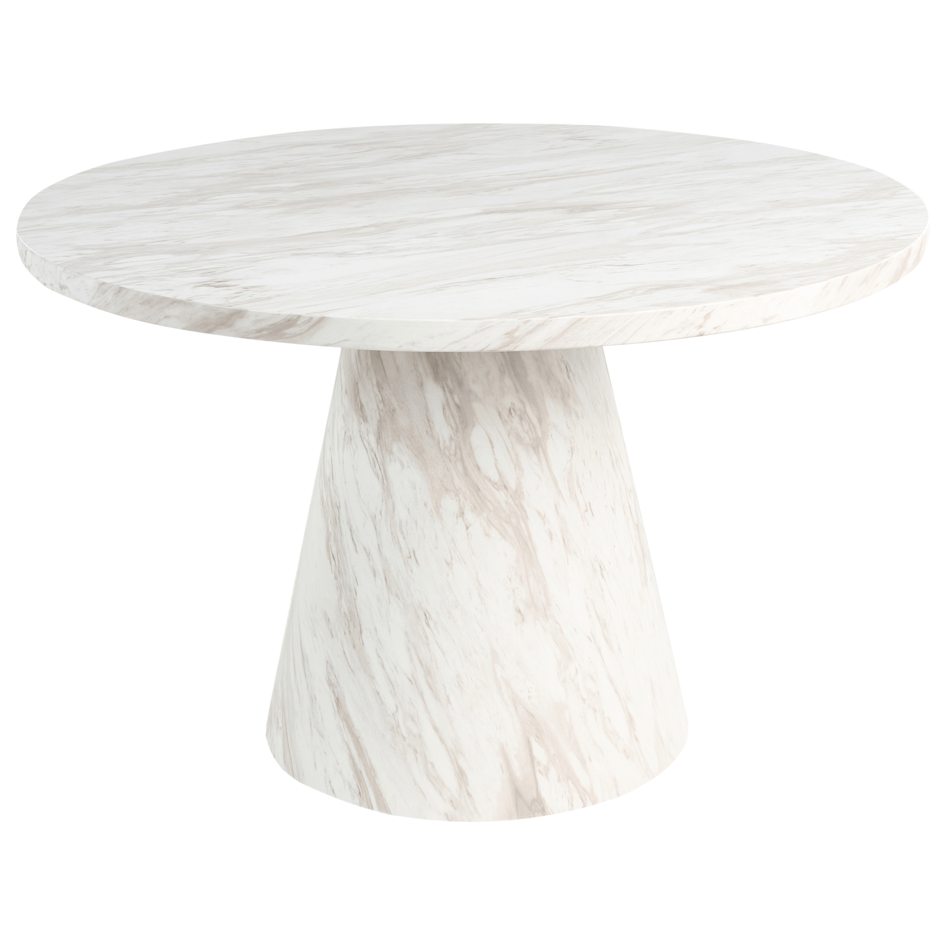 Matbord Mere 120 cm - Vit marmor