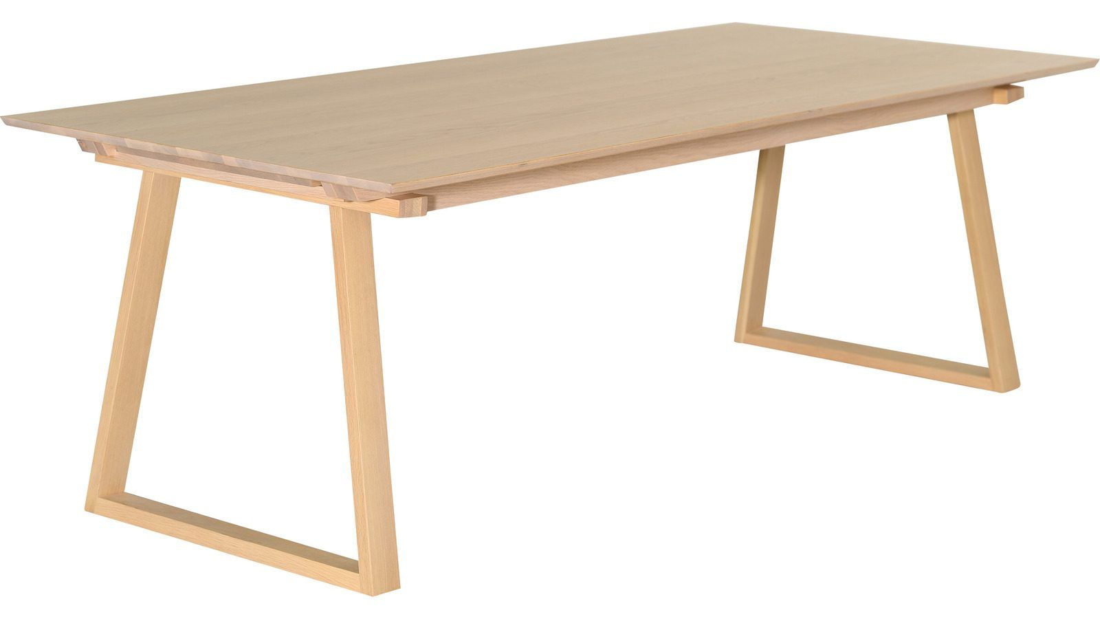 Matbord Norvik 220+50+50 cm - Vitpigmenterad Ek