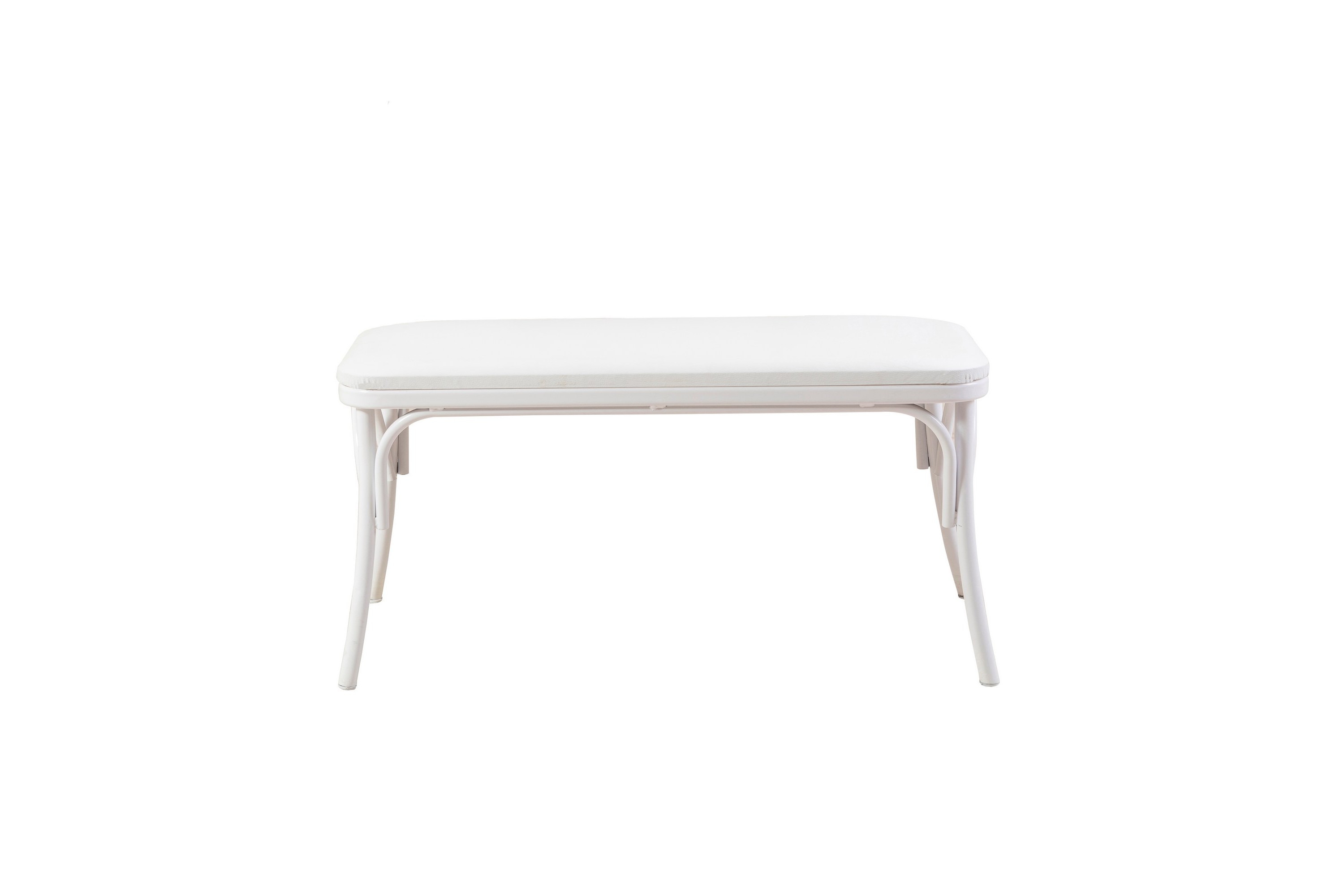 Matbord Oliver 120x75 cm 2 st Matstolar Bänk Vit/Brun Hanah Home