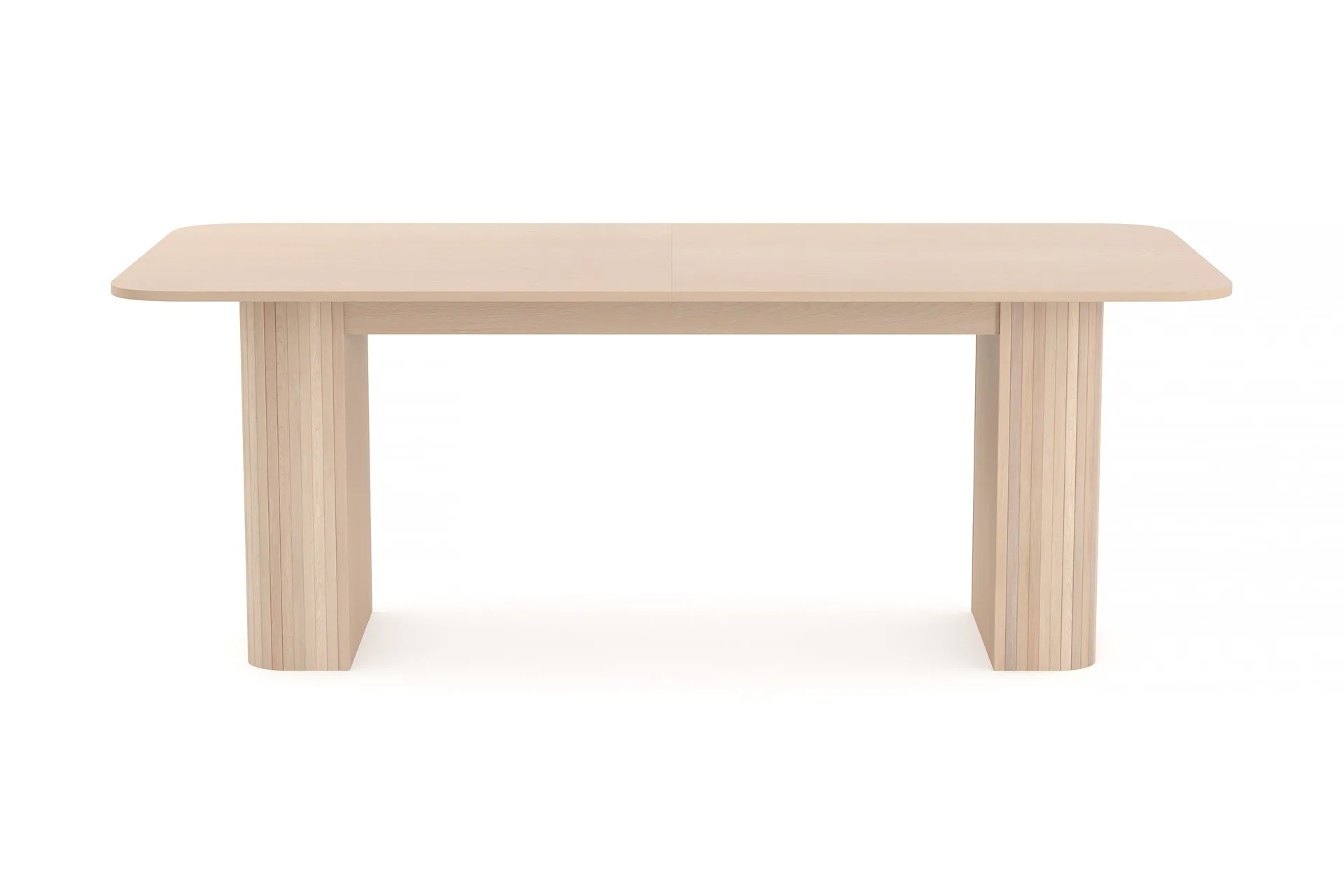 Kopparbo Matbord 200-260 cm F&ouml;rl&auml;ngningsbart med ill&auml;ggsskiva - Vitlaserad Ek