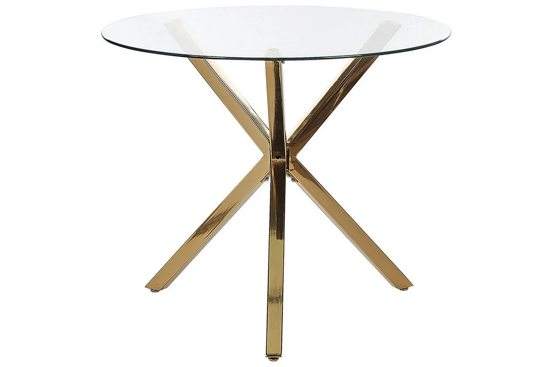 matbord vauxhall 90 cm rund - transparent/guld