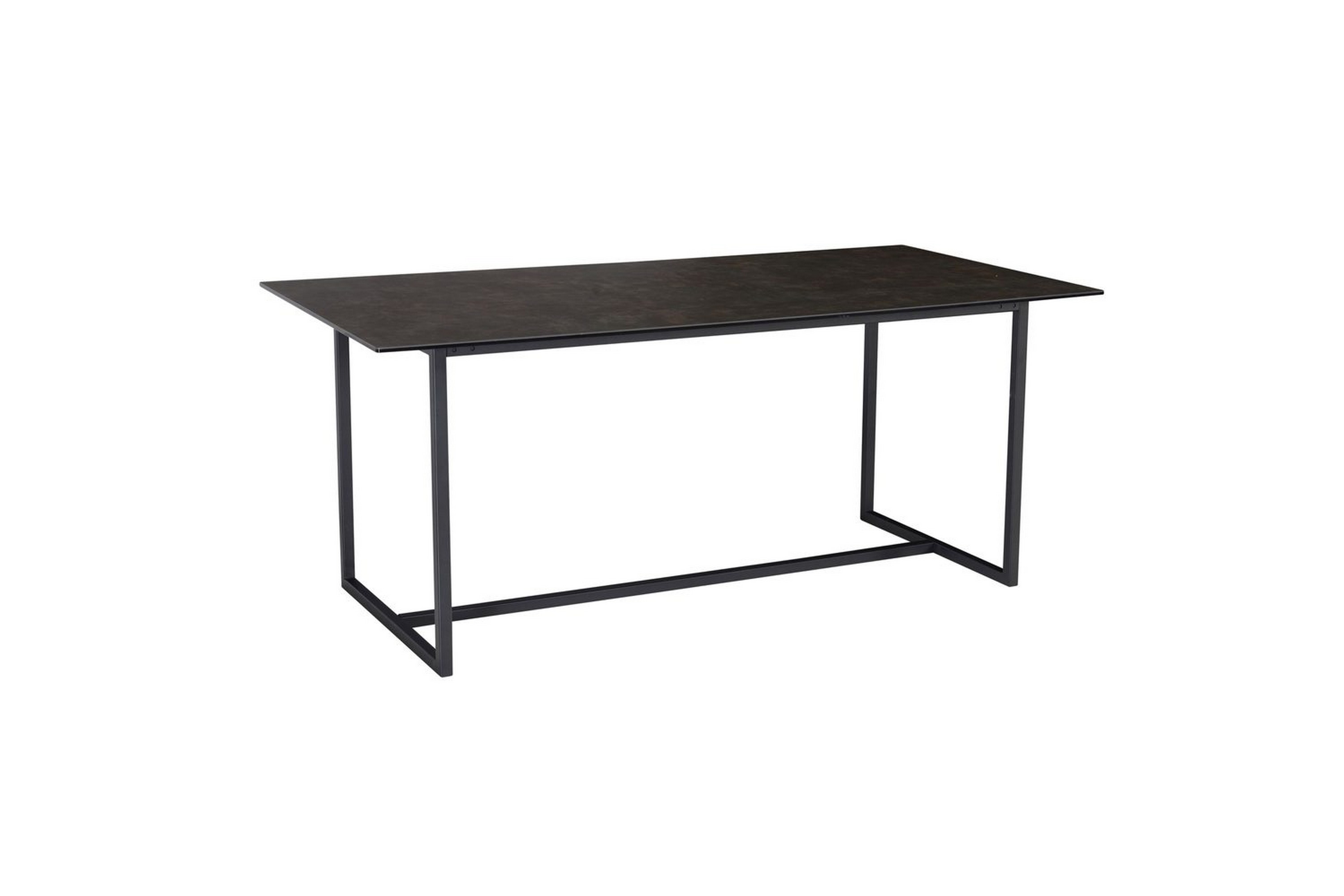 Matbord Wohnling Keramik Klassisk Medar Bas Metallram Svart, marmor svart Svart, marmor svart