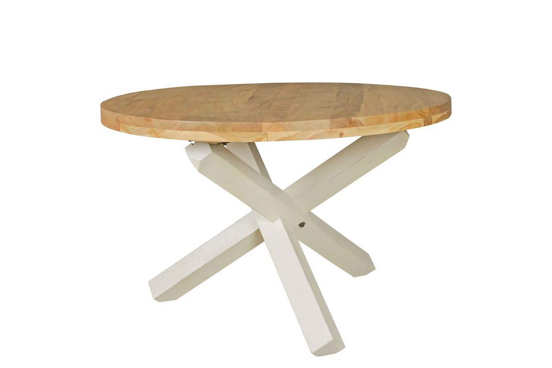 Matbord Wohnling Rund 120 cm massivt tr&auml; lantlig stil Akacia - Akacia