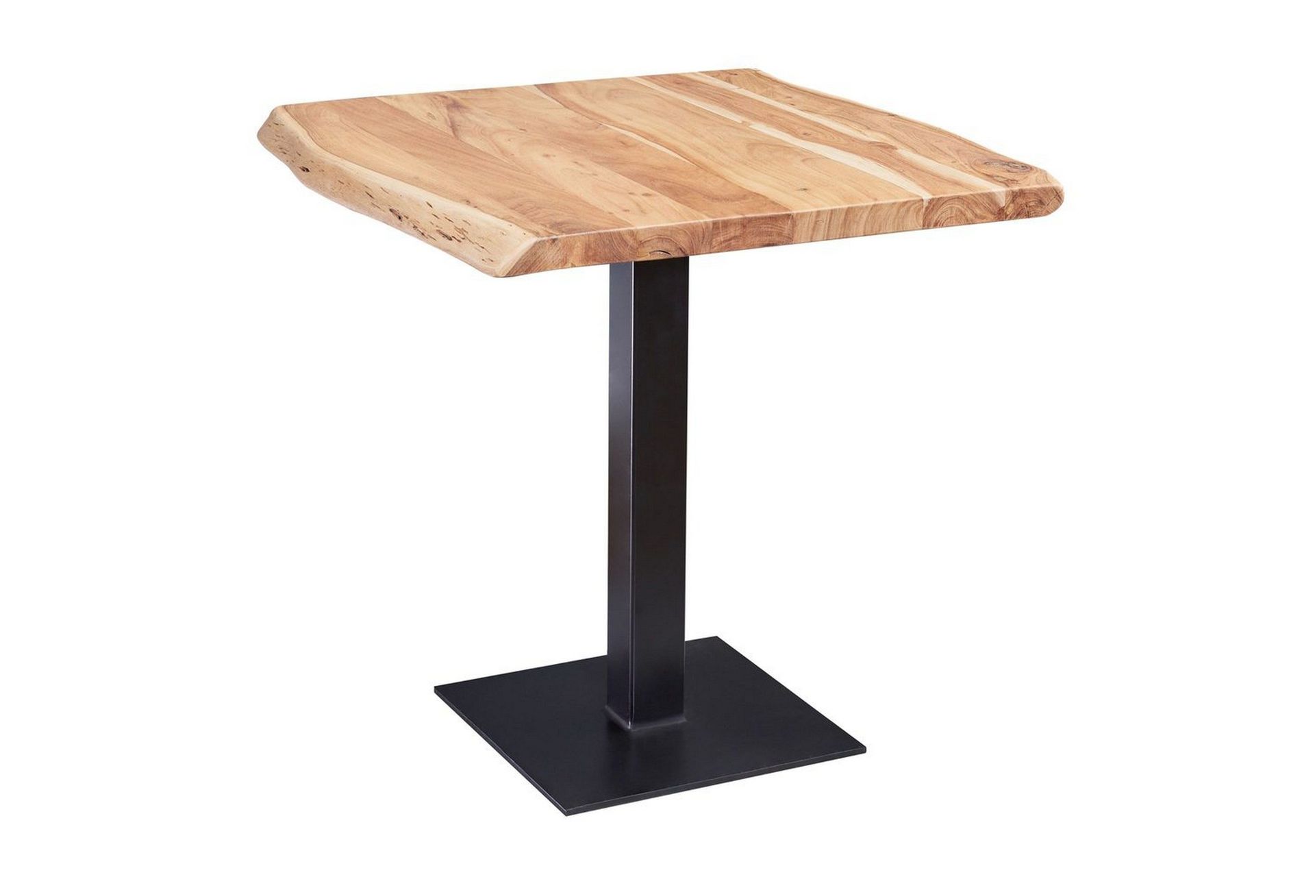 Matbord Wohnling Tr&auml;kant Solid Tr&auml; med Massiva Metallben Industriell -