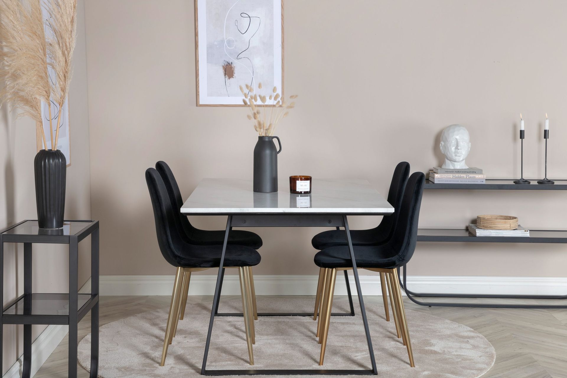 admira matgrupp 140 cm + 4 pontus matstolar -