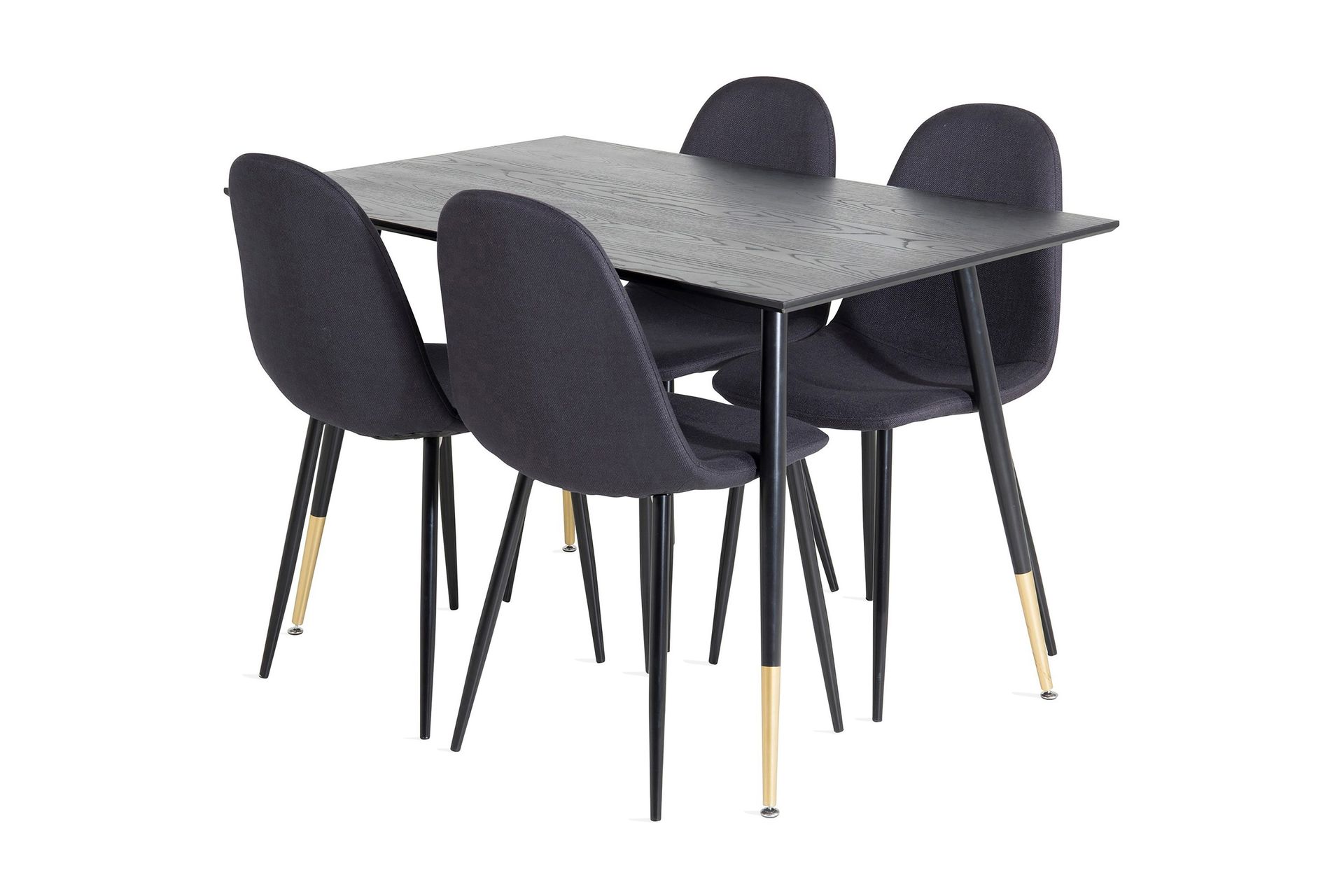 Balisa Matgrupp 120 cm inkl 4 Ypas Stolar - Svart