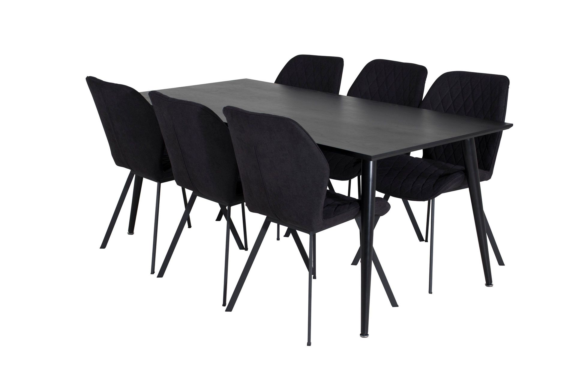 Balisa Matgrupp 180 cm inkl 6 Sumoas Stolar - Svart