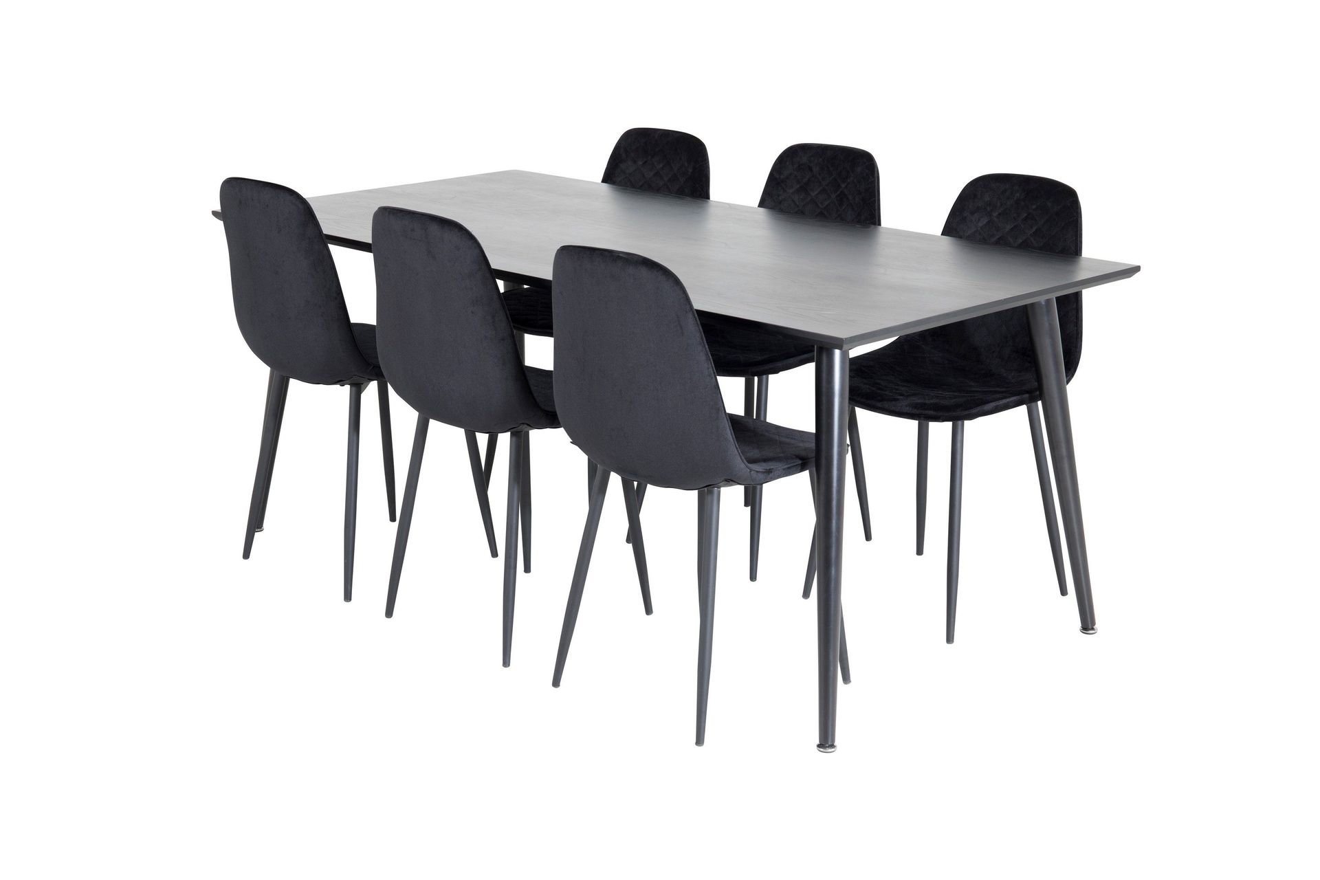 Balisa Matgrupp 180 cm inkl 6 Ypas Stolar - Svart