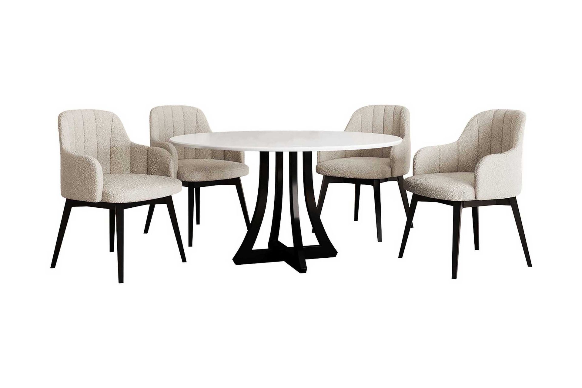 hollan matgrupp rund beige\vit\svart -