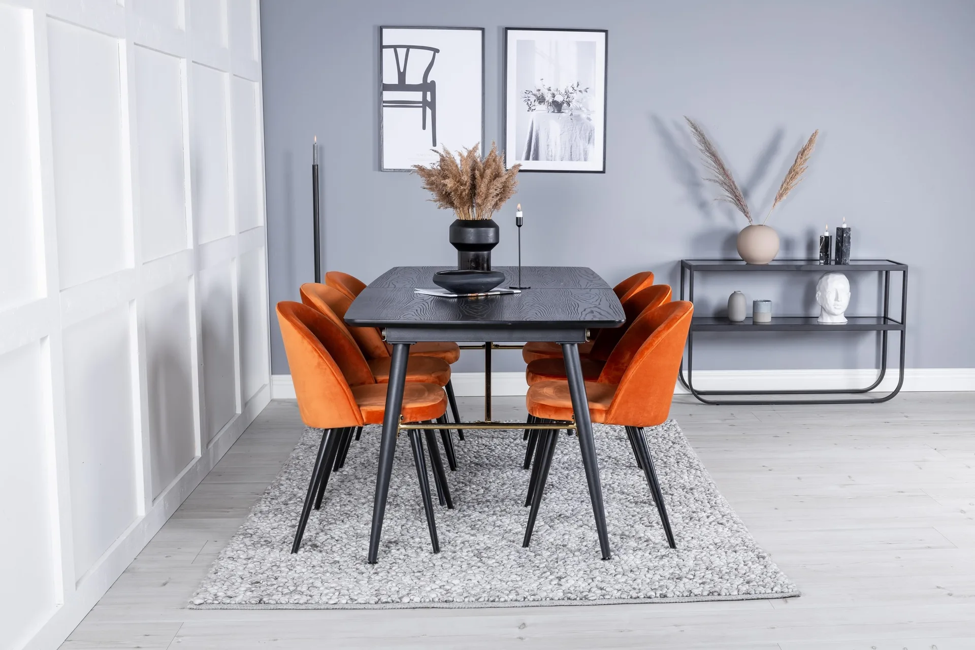 Irunea Matgrupp 180 cm + 6 Valeri Matstolar -