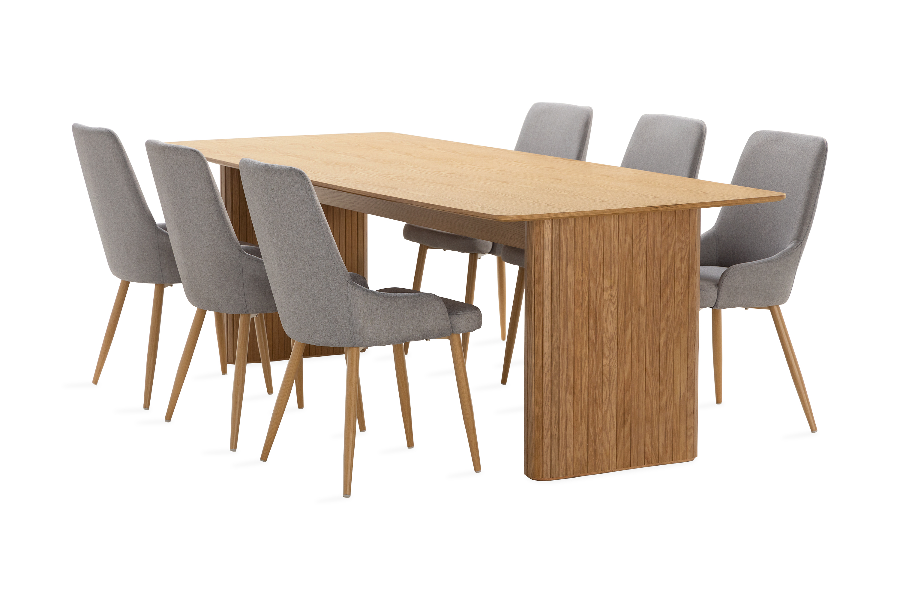 Matbord Navjot 240 cm med 6st Matstol Trym Ek