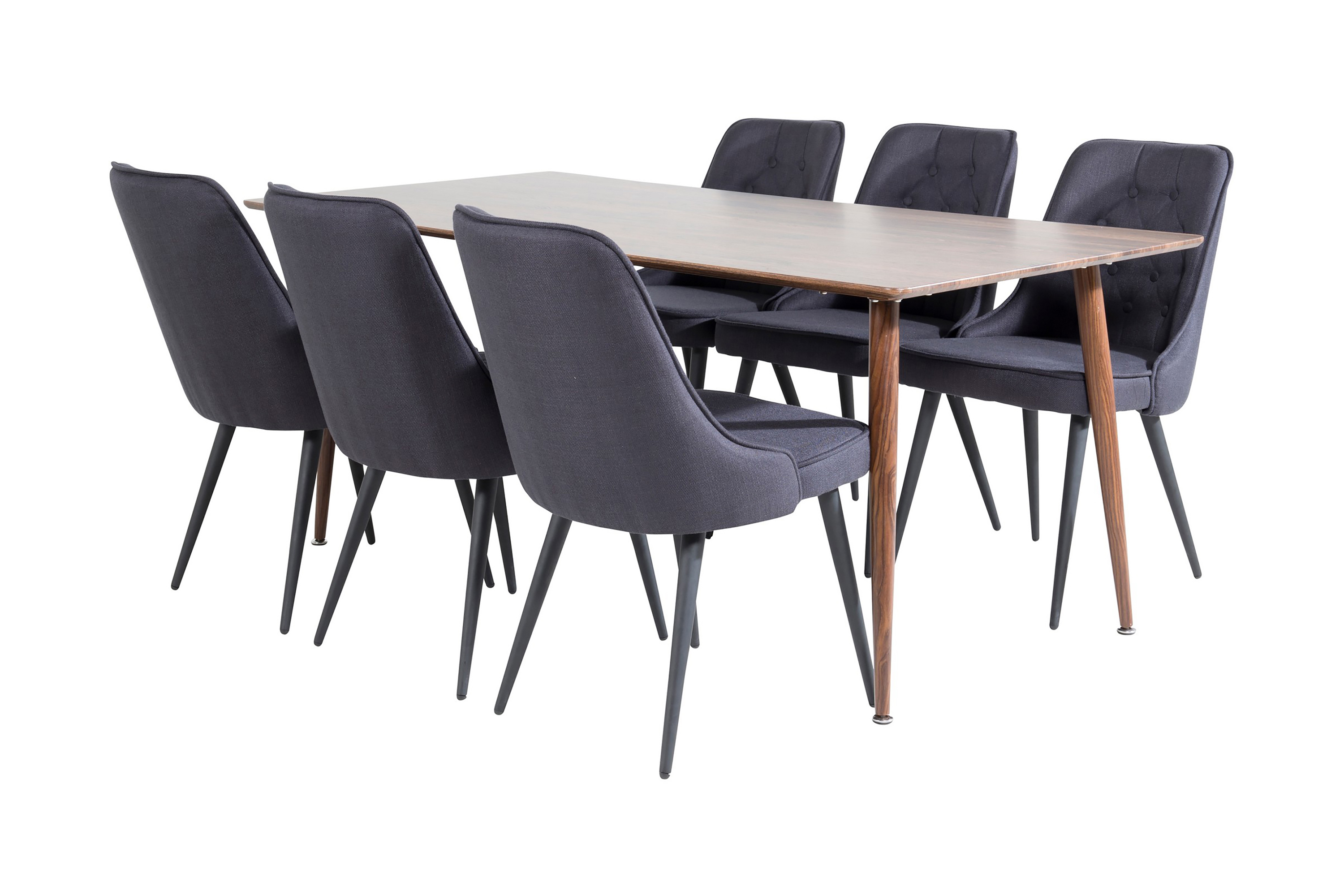 matbord ypas 180 cm med 6 st valera matstol -