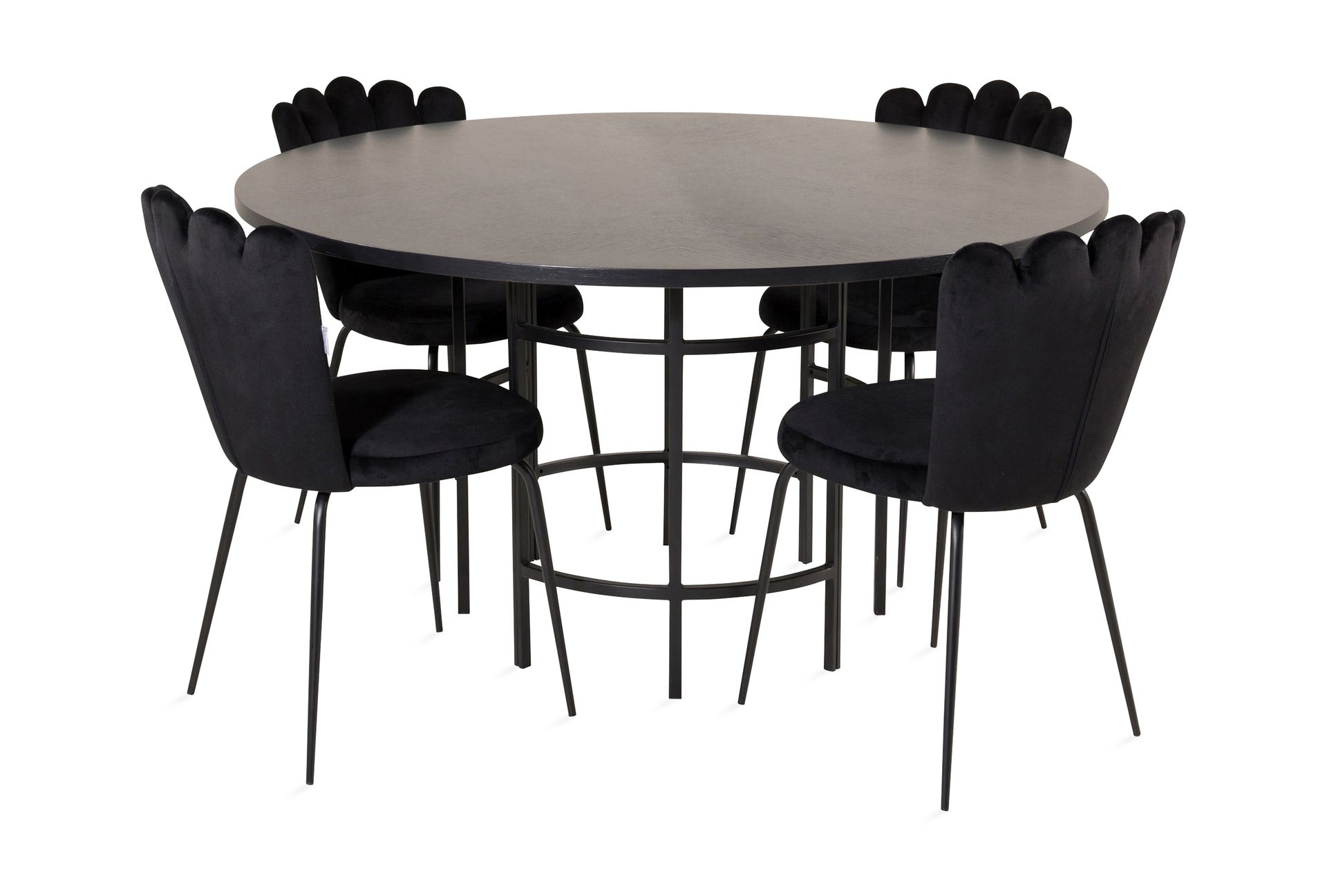 matgrupp copenhagen med 4 limhamn matstolar svart - furniture fashion