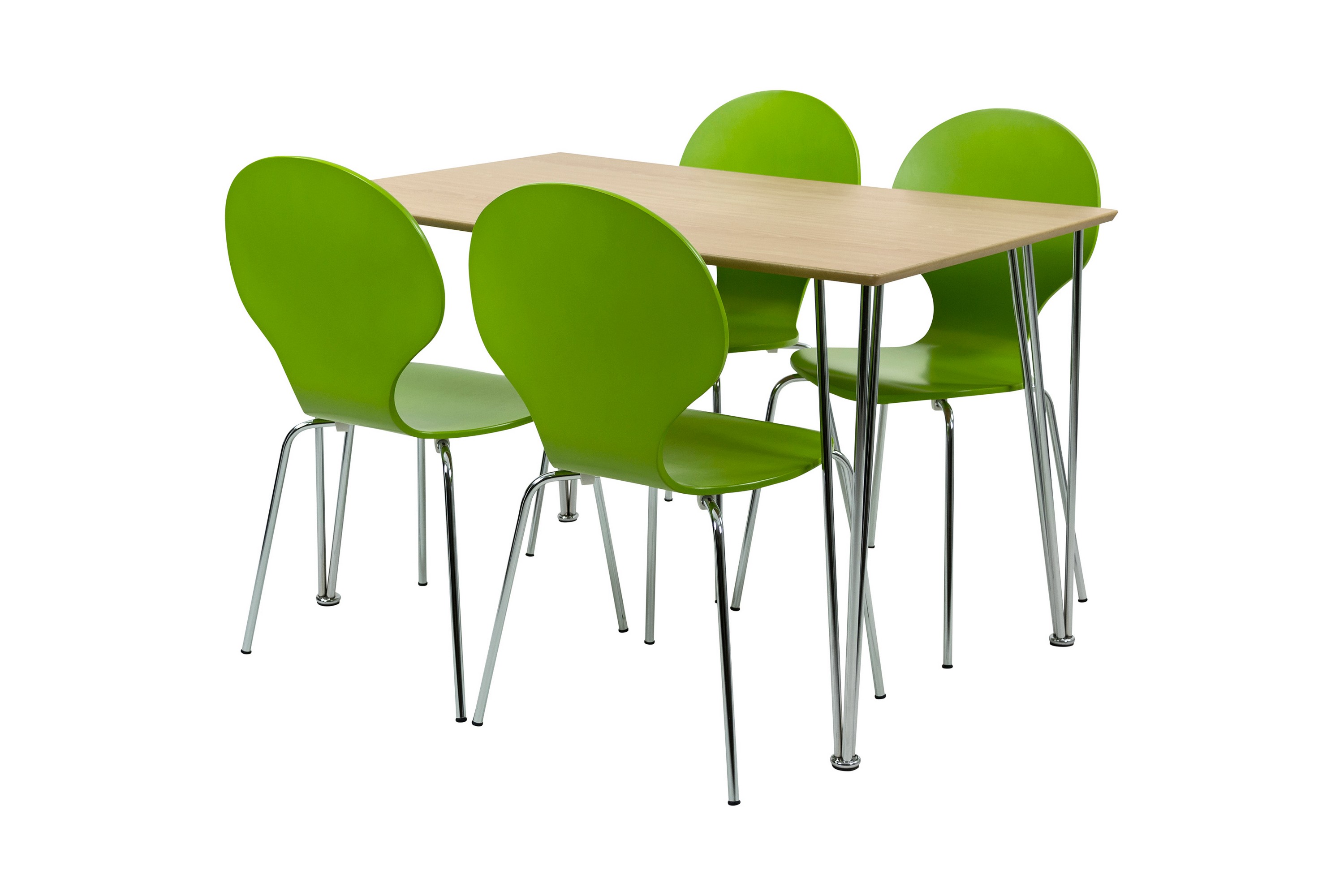 matgrupp elisha oval med 4 julio stol - naturkromlimekrom