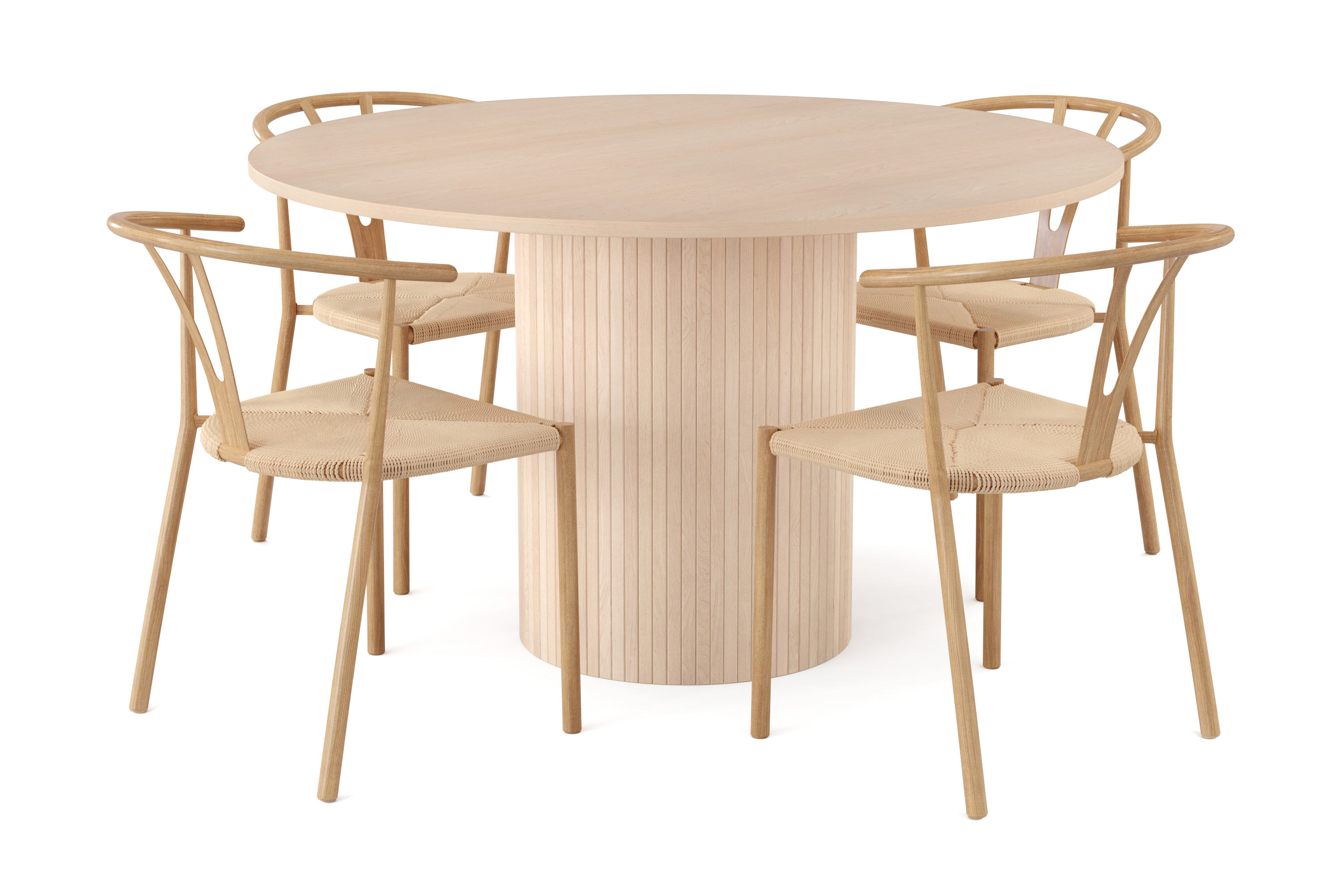 Matgrupp Kopparbo 130 cm Rund inkl 4 Tarina Stolar Svart/Brun