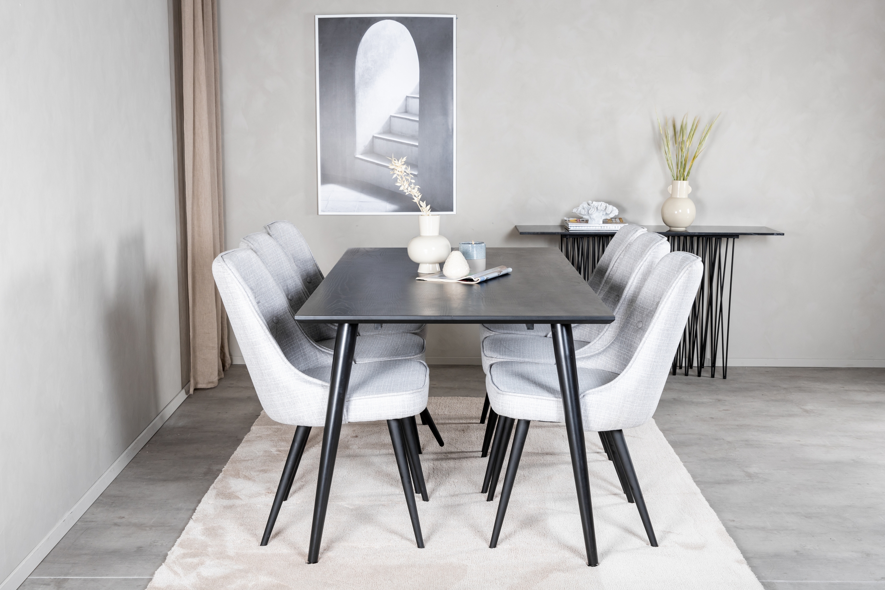 Matgrupp Larrinzar 180 cm 6 st Chantor Matstolar