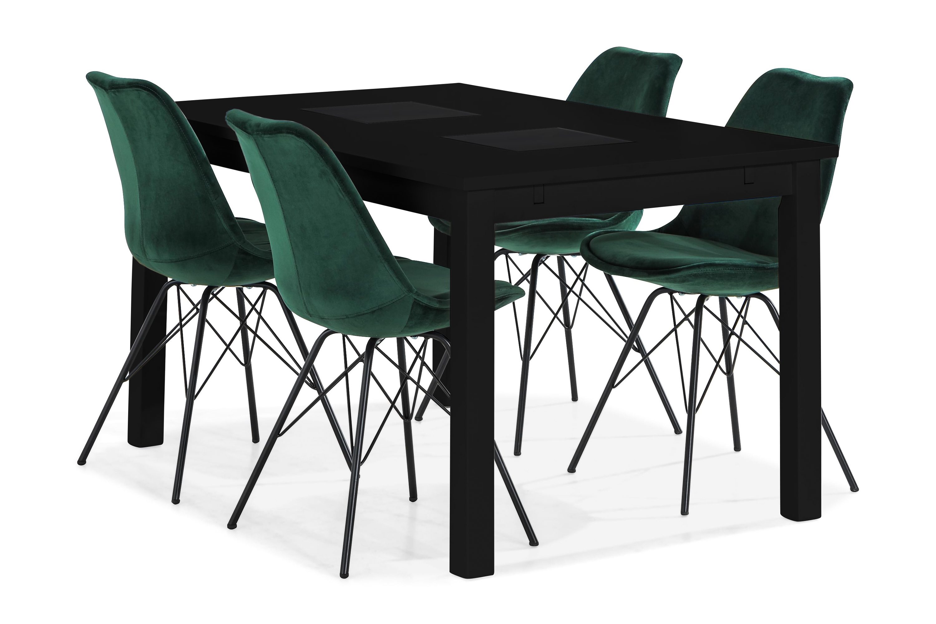 Matgrupp Octavia inkl 4 Scale Matstolar Svart