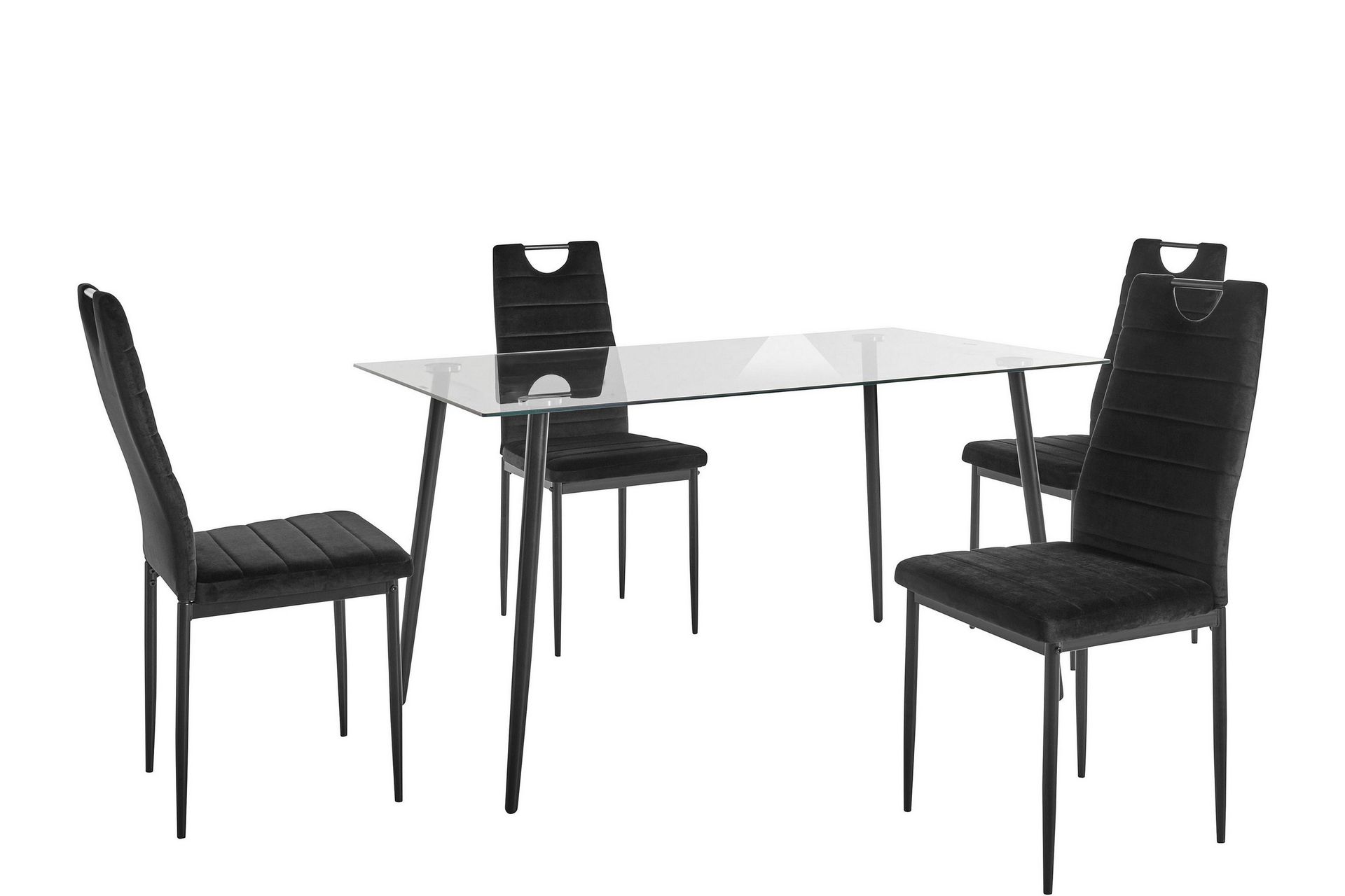 matgrupp quincy 140 cm - svart