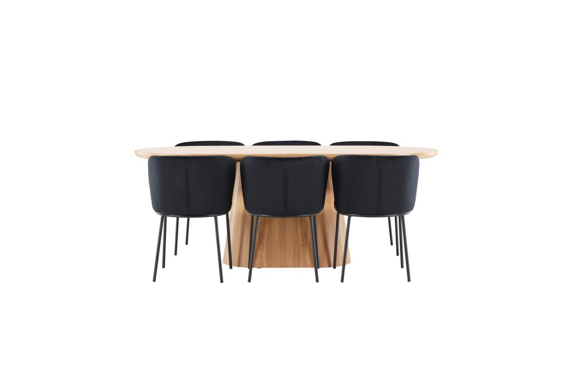 Matgrupp Stjärnö 200x90 cm Natur med 6st Edina Stolar -
