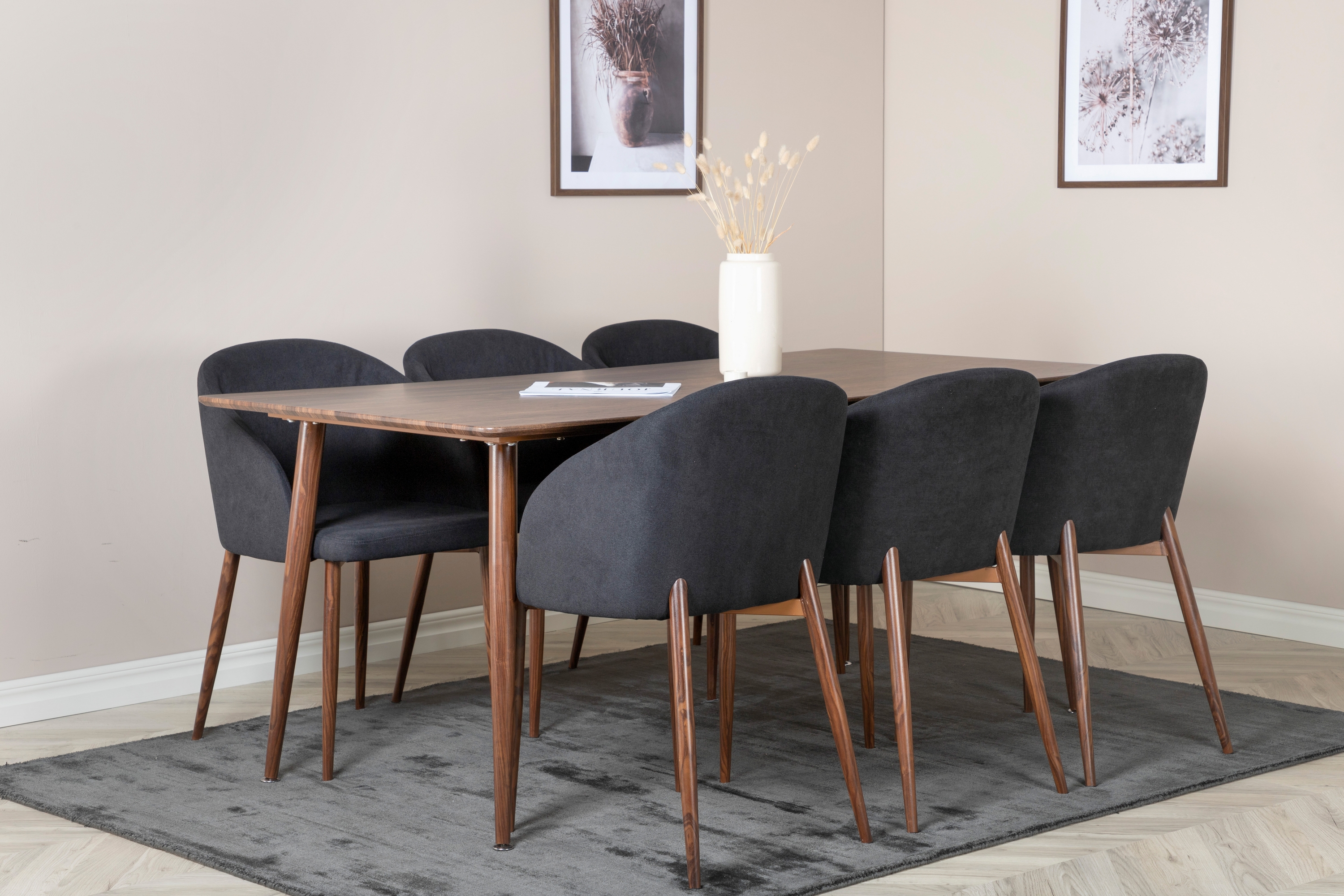 matgrupp yegua 180 cm + 6 st labbetorp matstolar -