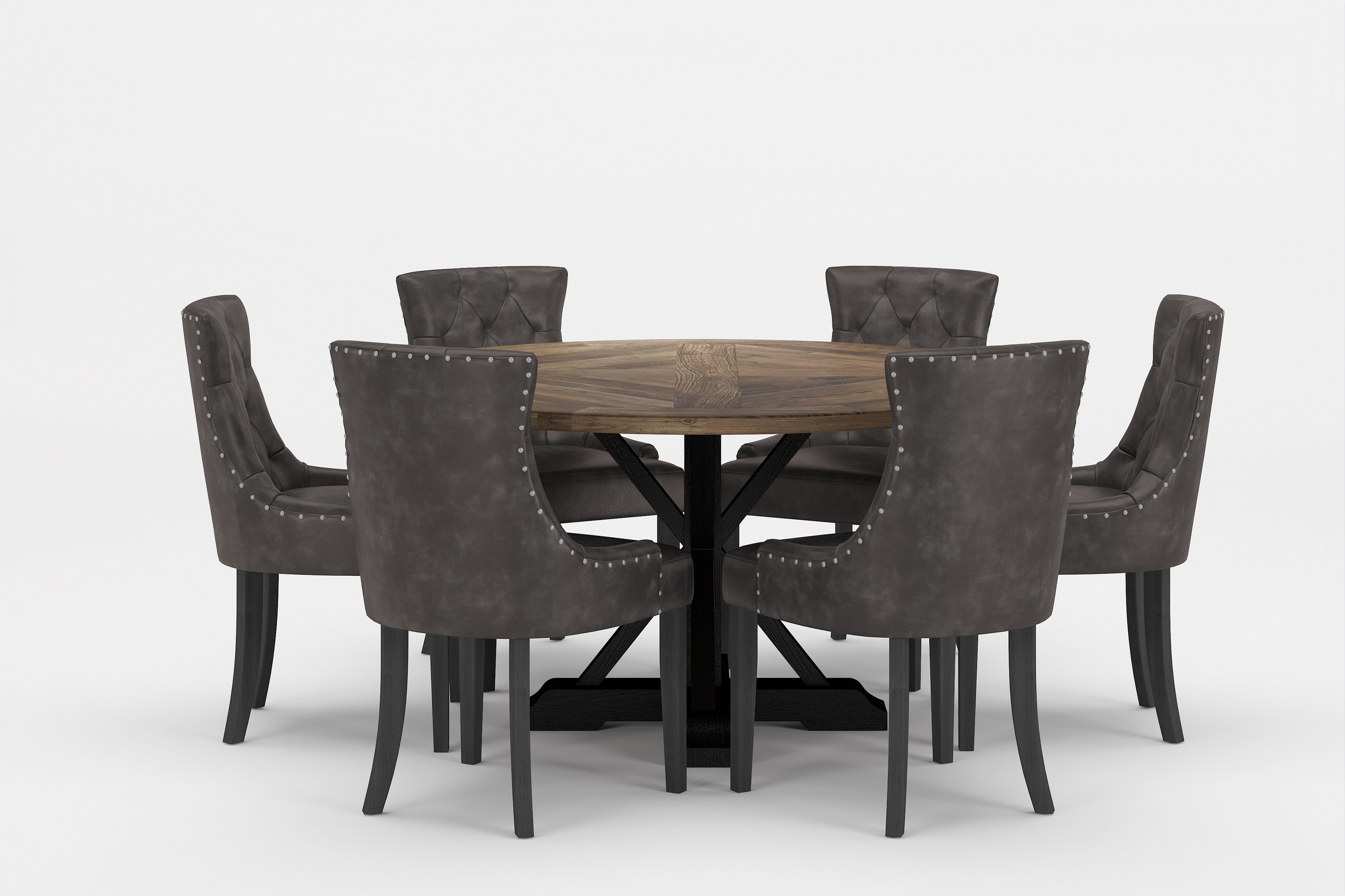 Matgrupp Yorkshire Premium Rund 150 cm 6 st Hermione Matst GråBrun