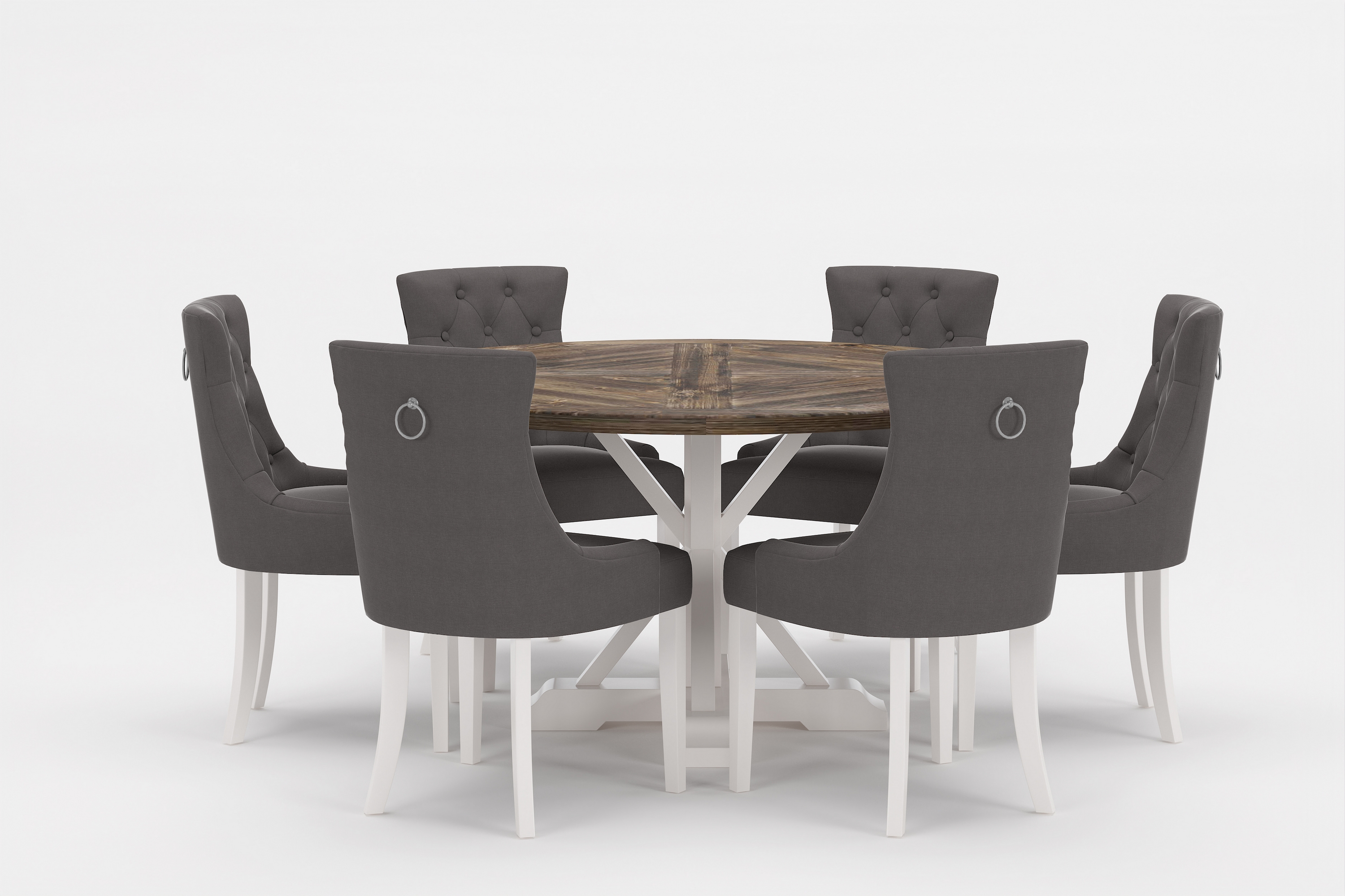 Matgrupp Yorkshire Premium Rund 150 cm 6 st Viktoria Matst GråBrun