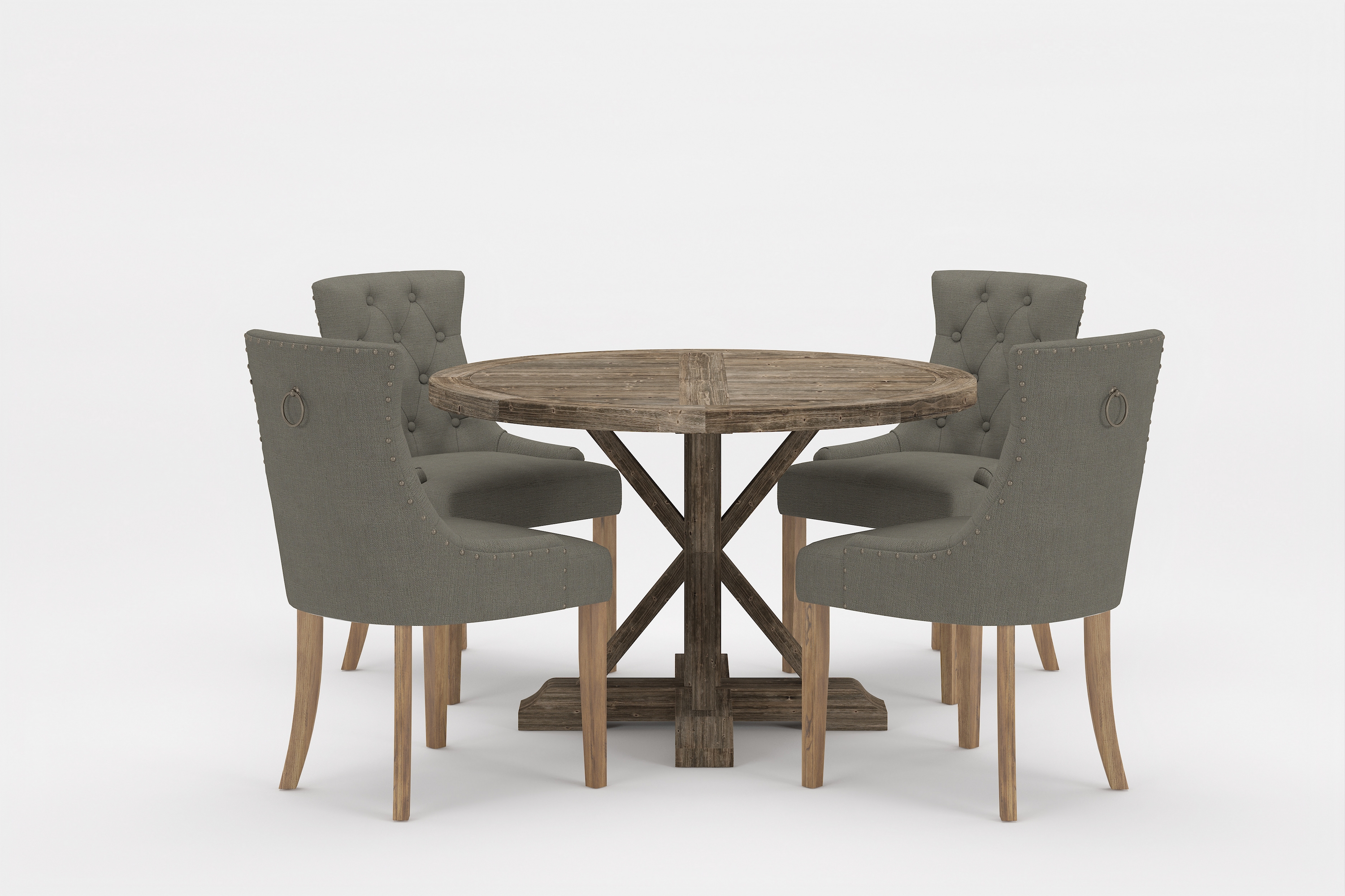 Matgrupp Yorkshire Premium Rund 120 cm 4 st Viktoria Matst Grön/Brun