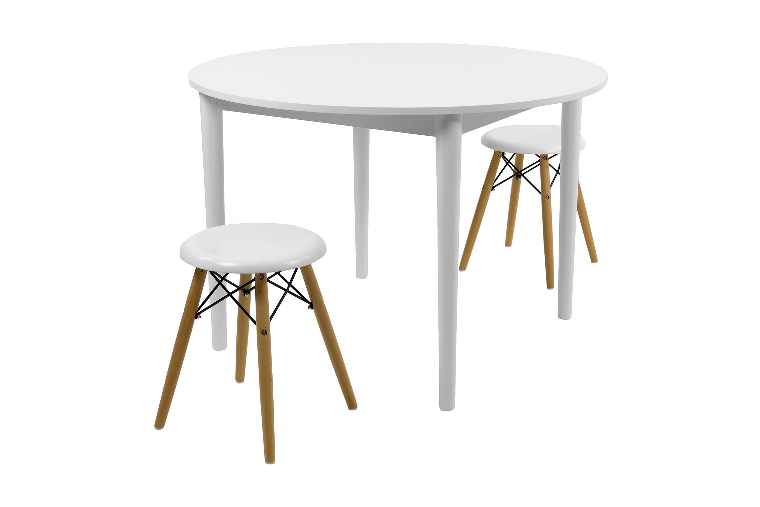 matgrupp phorma med 2 moira pall 34 vit/natur - vit