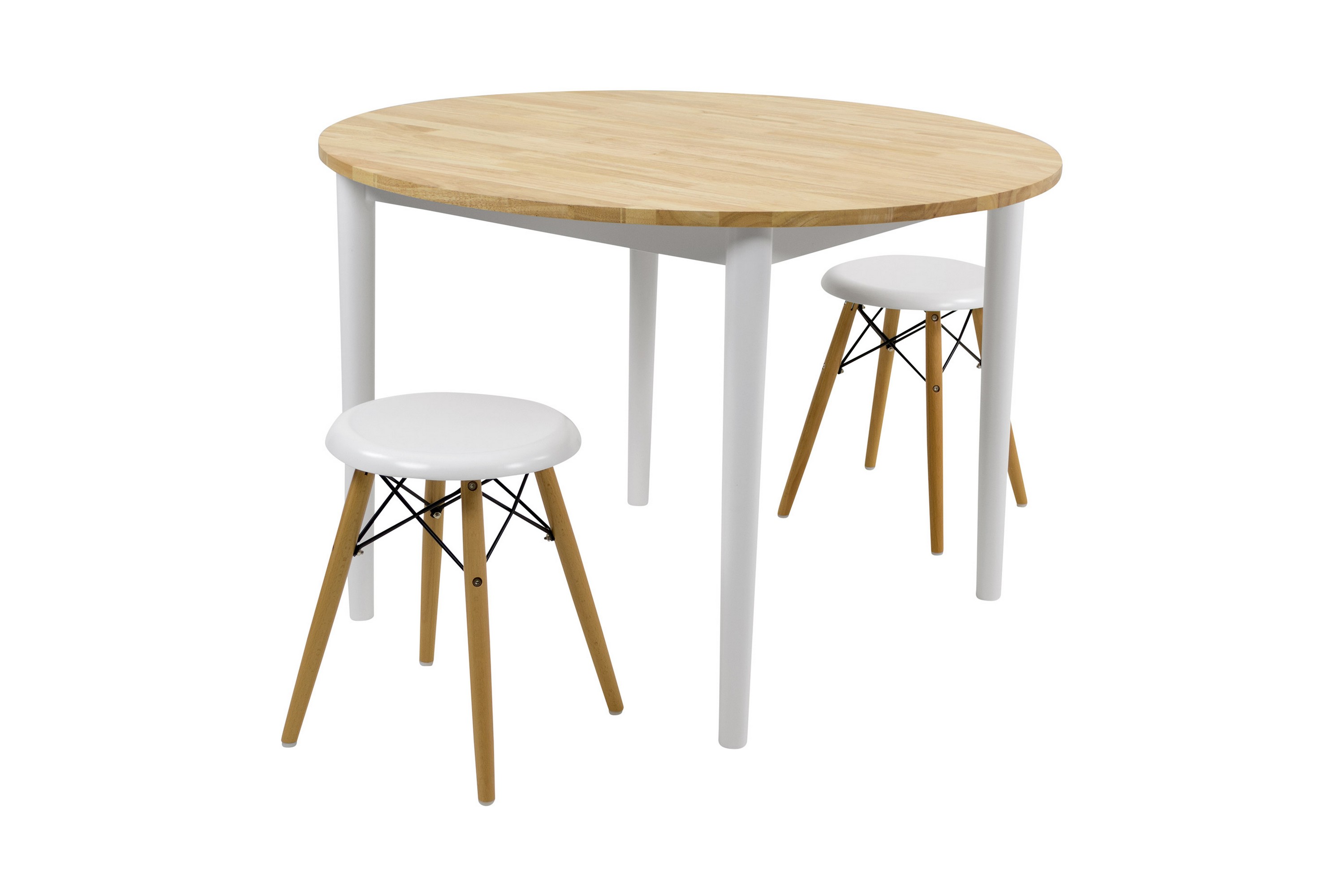 matgrupp phorma med 2 moira pall 34 vit/natur - brun