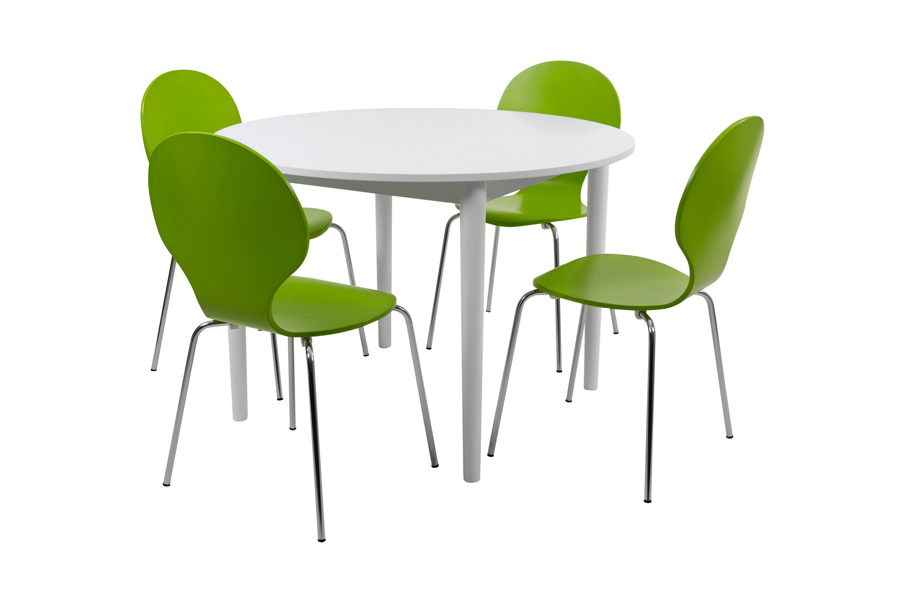 matgrupp phorma med 4 elisha stol - vit