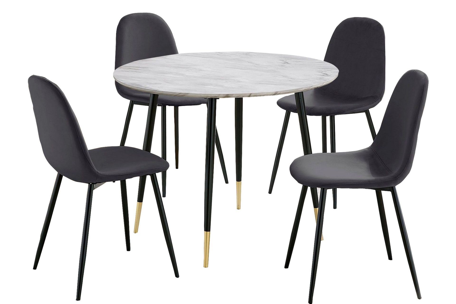 Oktoos Matgrupp 100 cm - Antracit/Vit