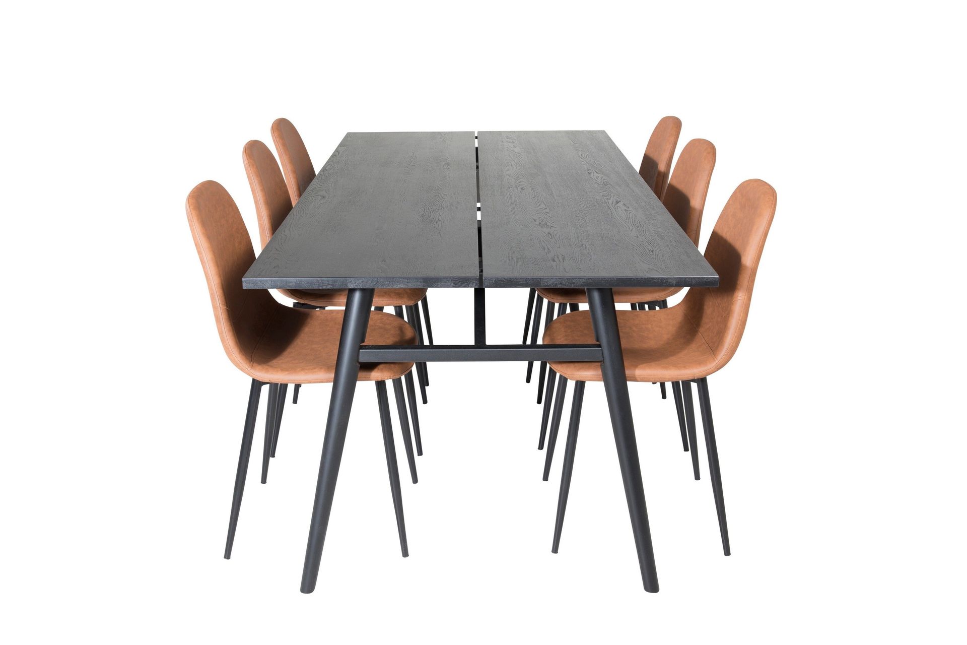 Sleek Matgrupp F&ouml;rl&auml;ngningsbar 195 cm Rektangul&auml;r med 6 Polar stolar -