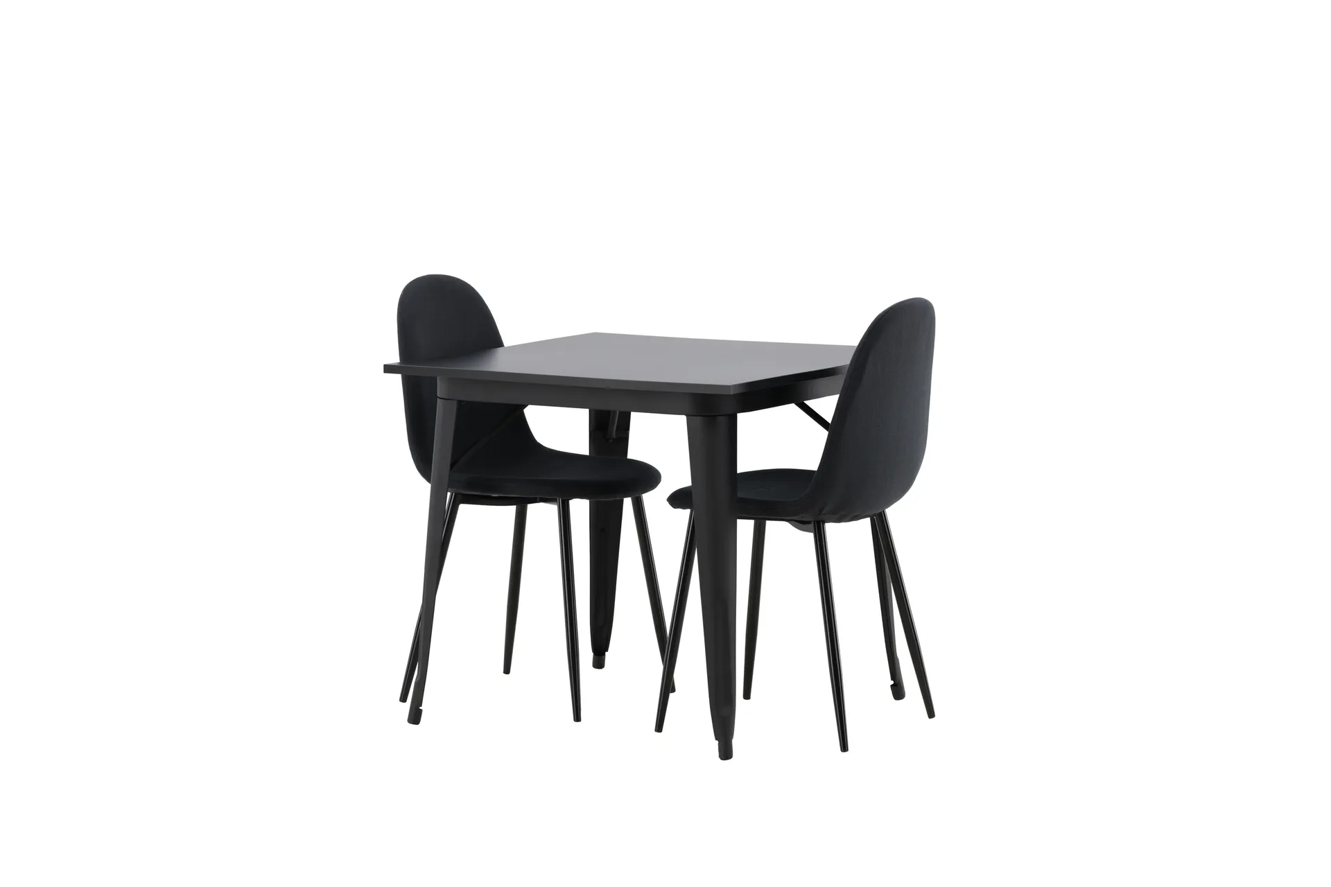 Matgrupp Tudera  80 cm Rektangulär med 2 Nicci stolar - Svart