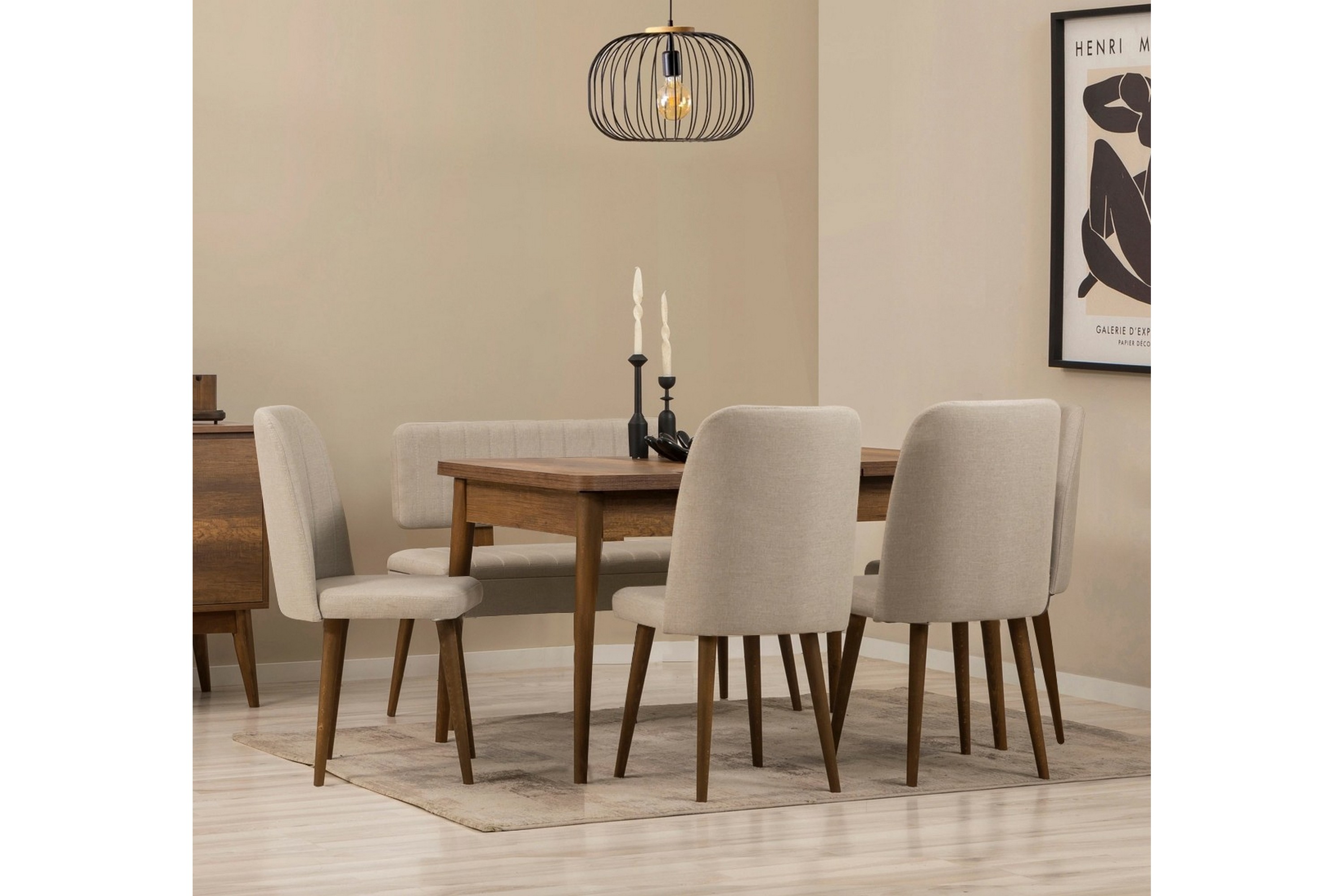 Matgrupp Vinadi Rektangulär Beige