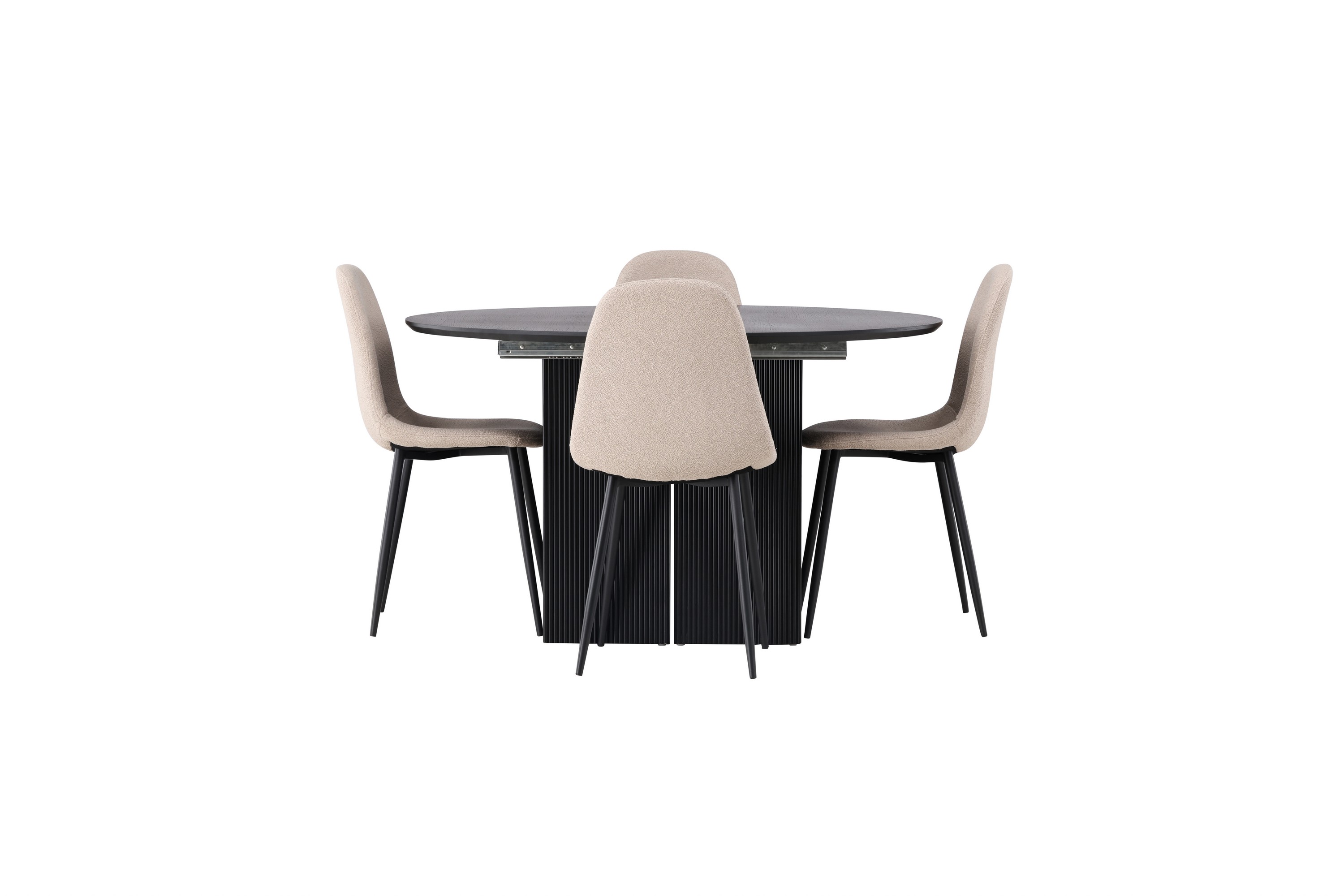 Matilda Matgrupp 130 cm Rund med 4 Polar Stolar Beige