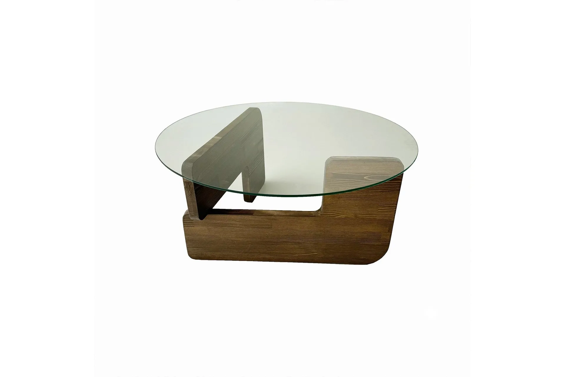 Mijara Soffbord 75 cm - Valn&ouml;t/Transparent