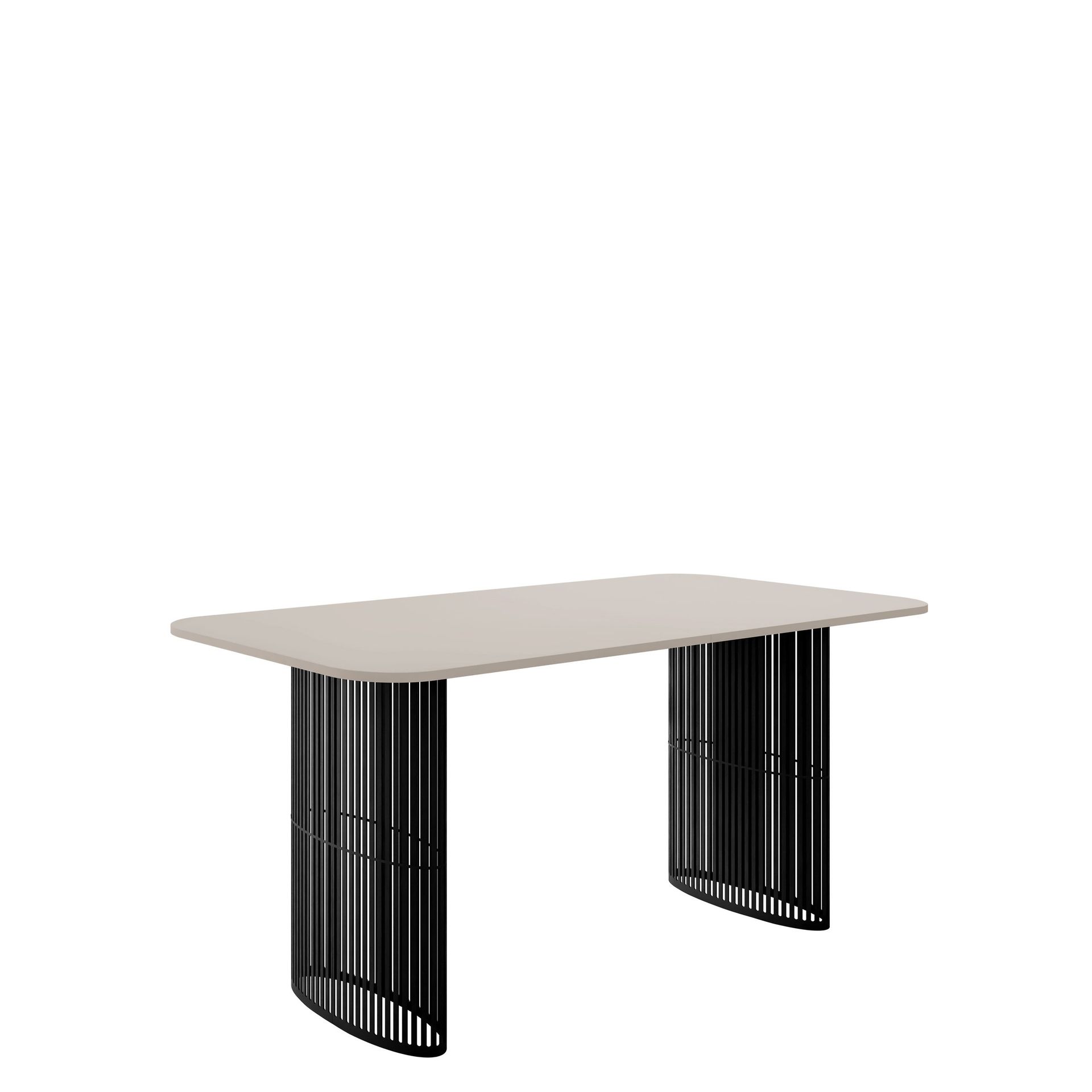 Mirion Matbord f&ouml;rl&auml;ngningsbart 160-236 cm - svart / beige