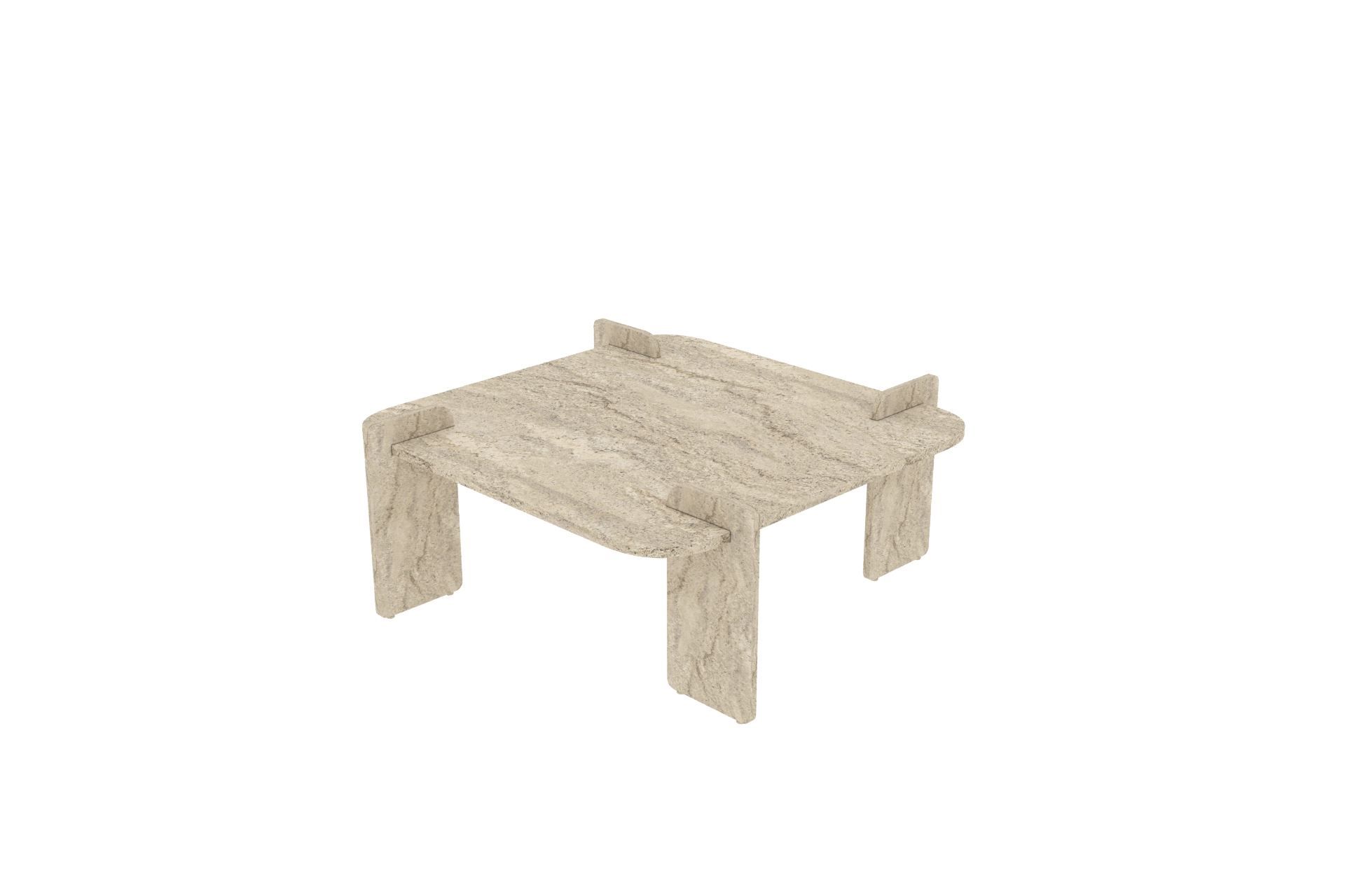 Morricus Soffbord 90 cm Kvadratisk - Travertin
