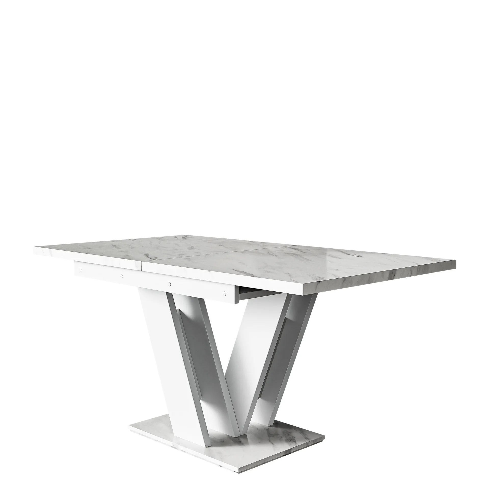 nand förlängningsbart matbord 120-160 cm rektangulär - vit