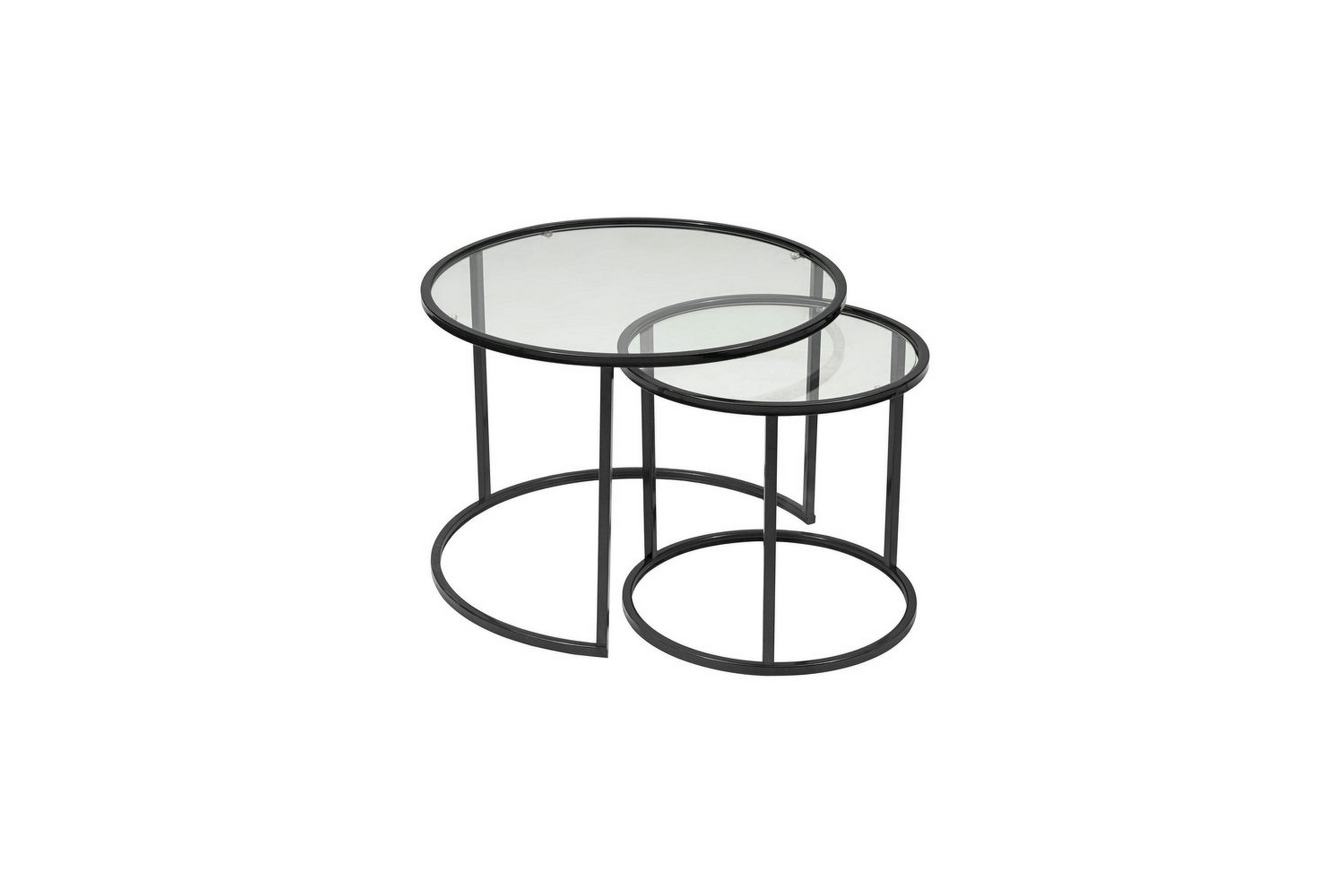 naruram soffbord 80 cm - svart/transparent