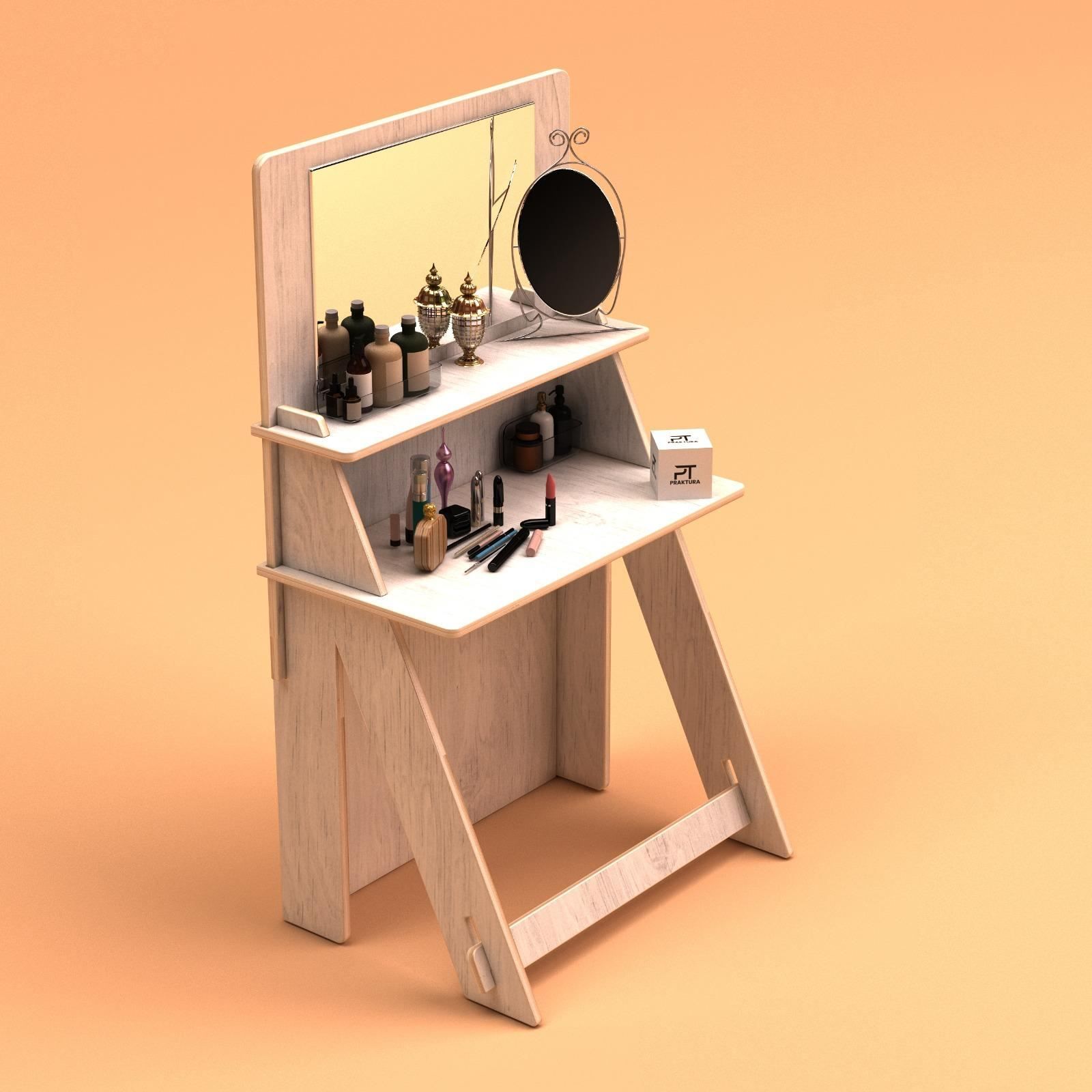 Norena Sminkbord 85 cm - Naturträ