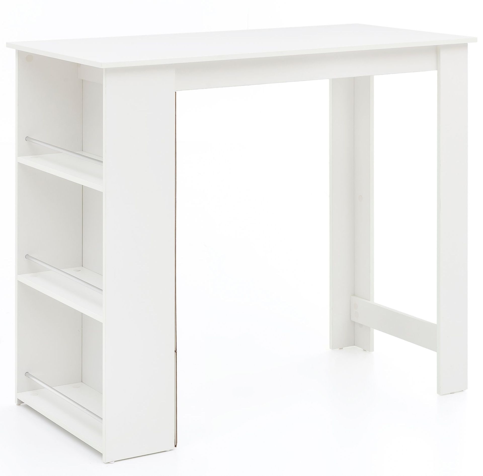 Norova Barbord 120 cm - Vit och silver